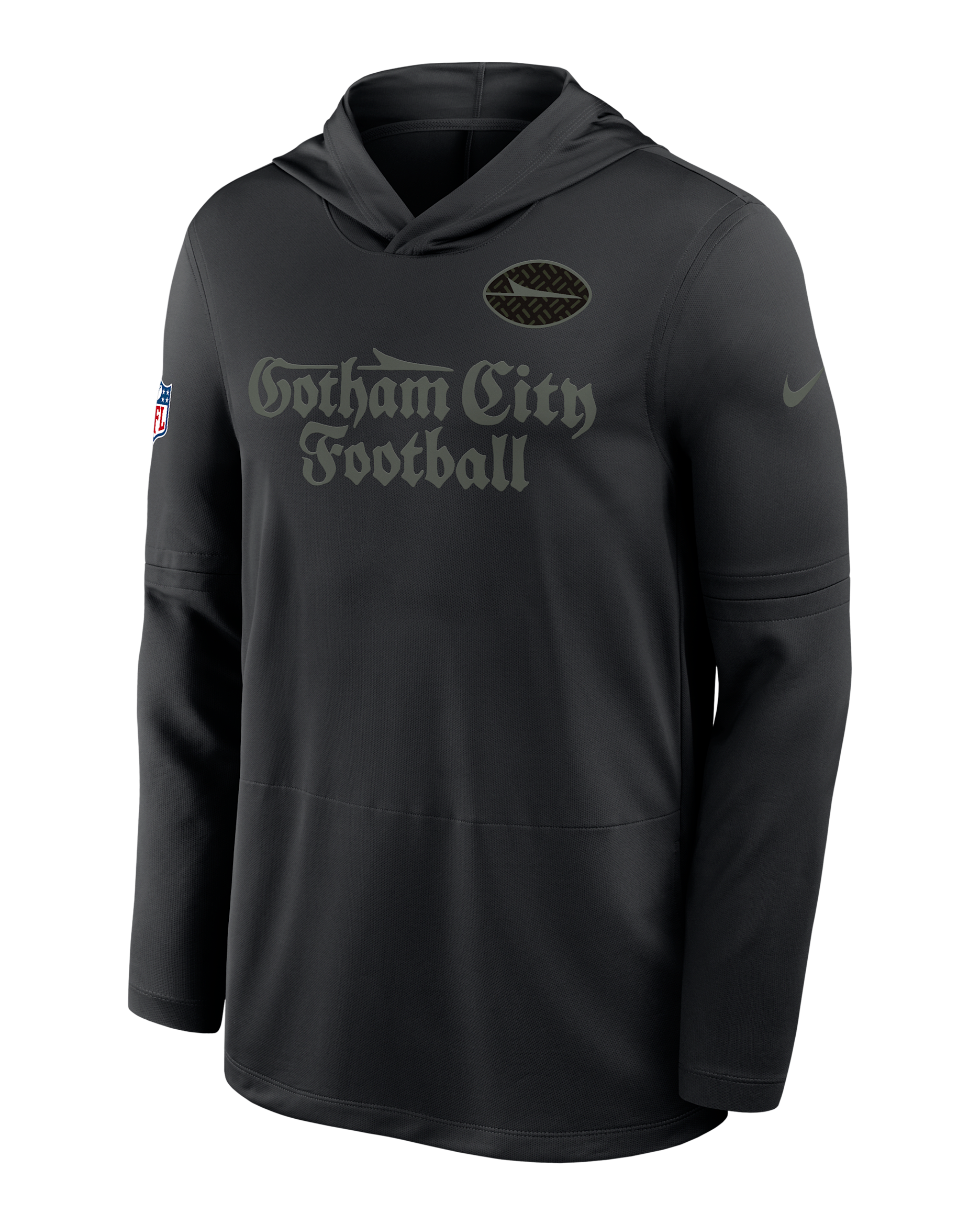 New York Jets Rivalries Collection Sideline Men's Nike Dri-FIT NFL Long-Sleeve Hooded Top - Black