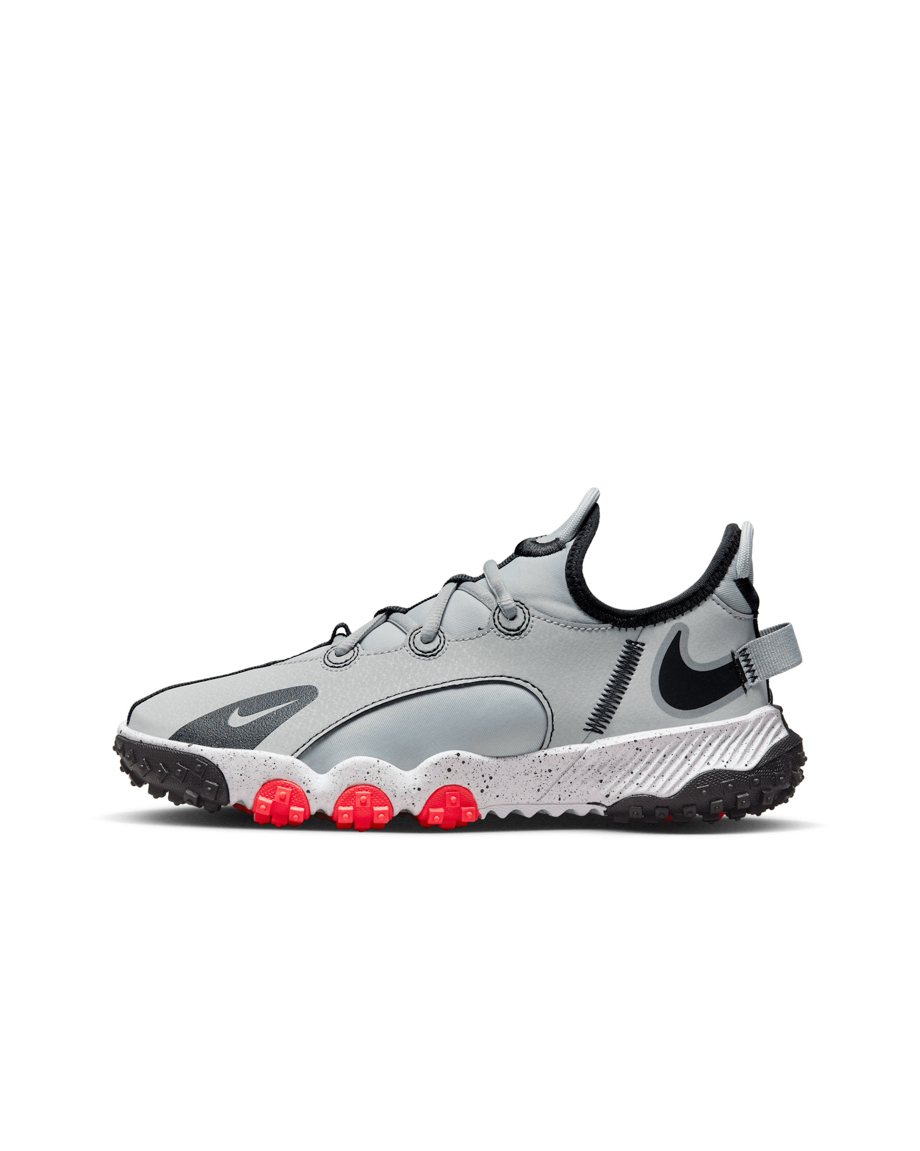 Nike Future Field Little/Big Kids' Cleats - Light Smoke Grey/Bright Crimson/White/Black