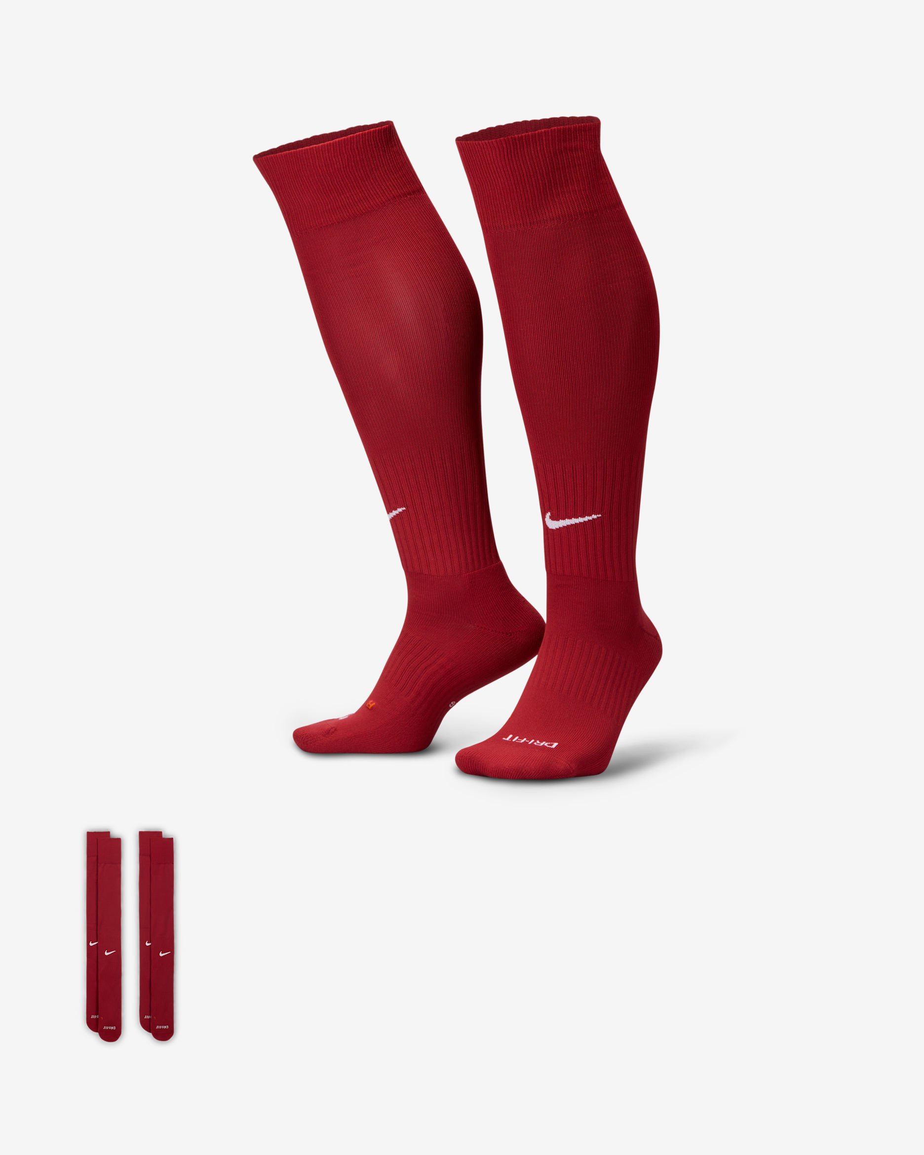 Nike Baseball/Softball Over-the-Calf Socks (2 Pairs) - Team Crimson/White
