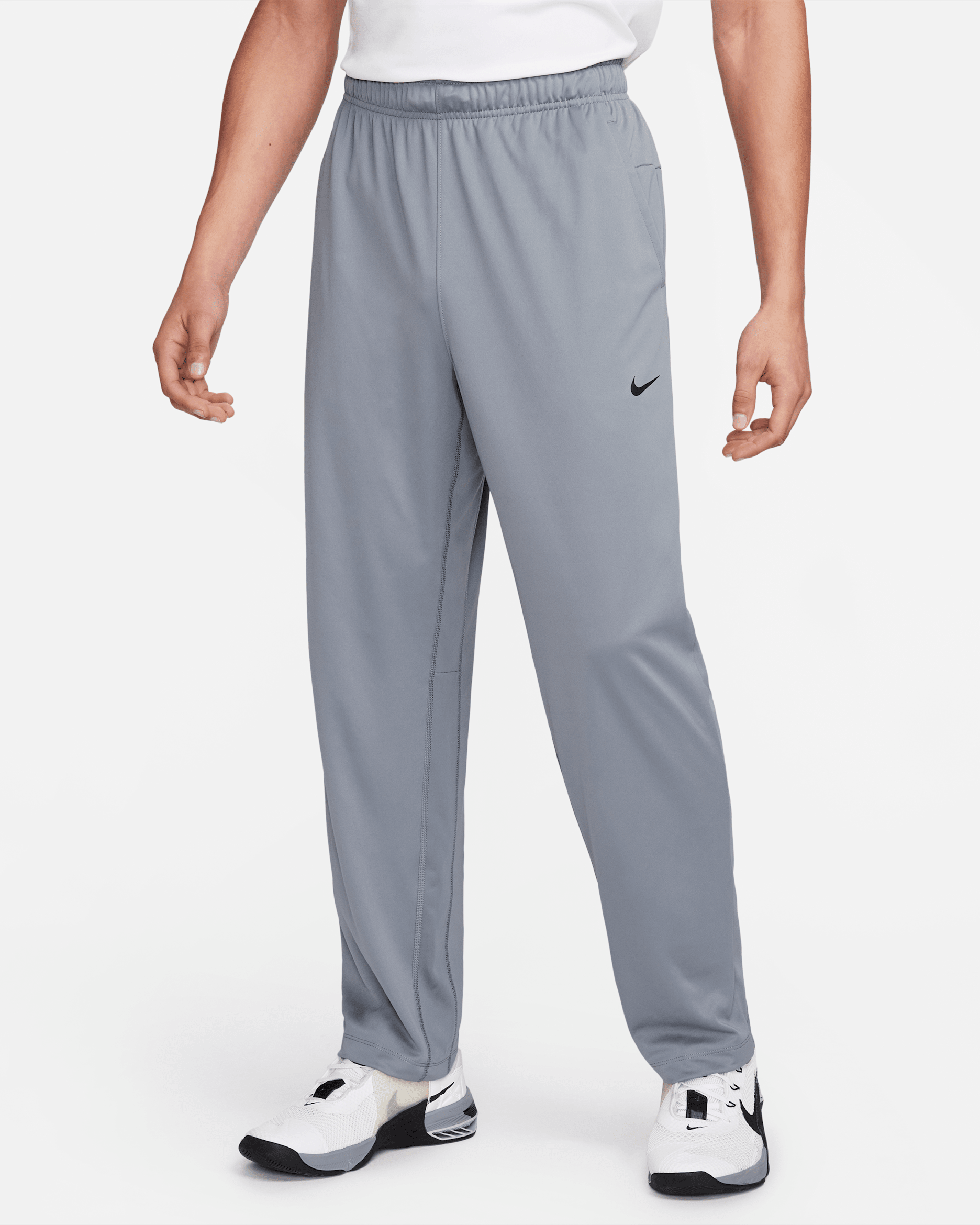 Nike Totality Men's Dri-FIT Open Hem Versatile Pants - Smoke Grey/Black
