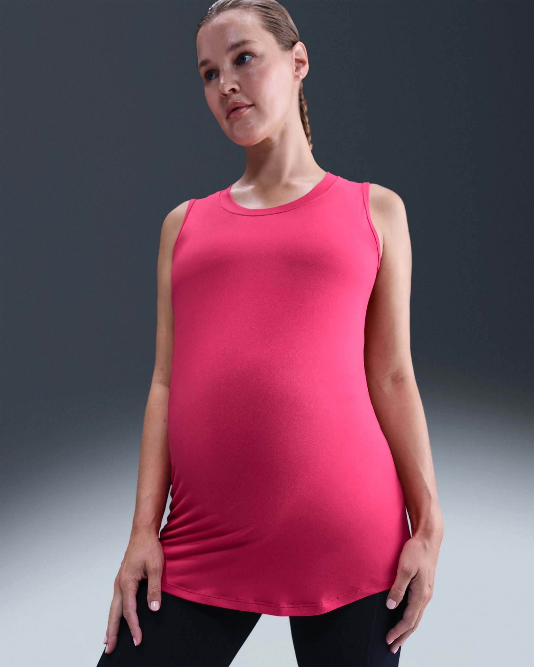 Nike (M) One Women's Dri-FIT Slim-Fit Tank Top (Maternity) - Rush Pink