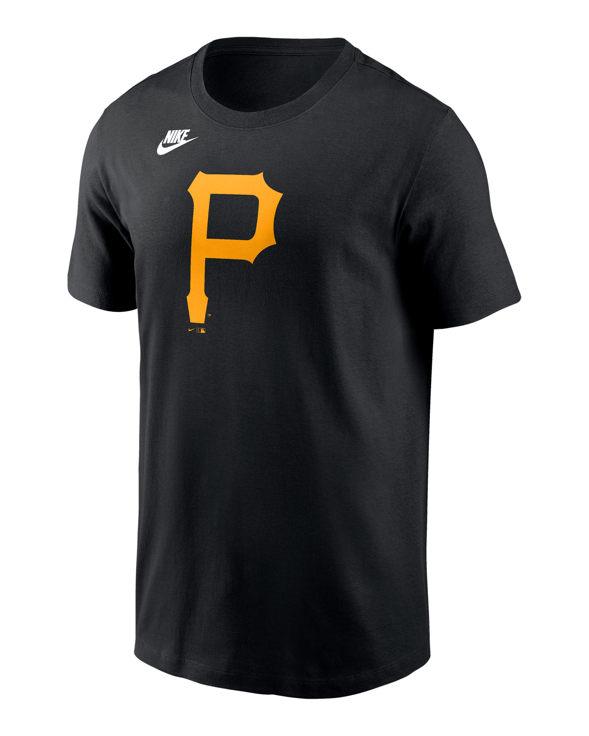 Playera Nike de la MLB para hombre Pittsburgh Pirates Cooperstown Team Logo - Negro