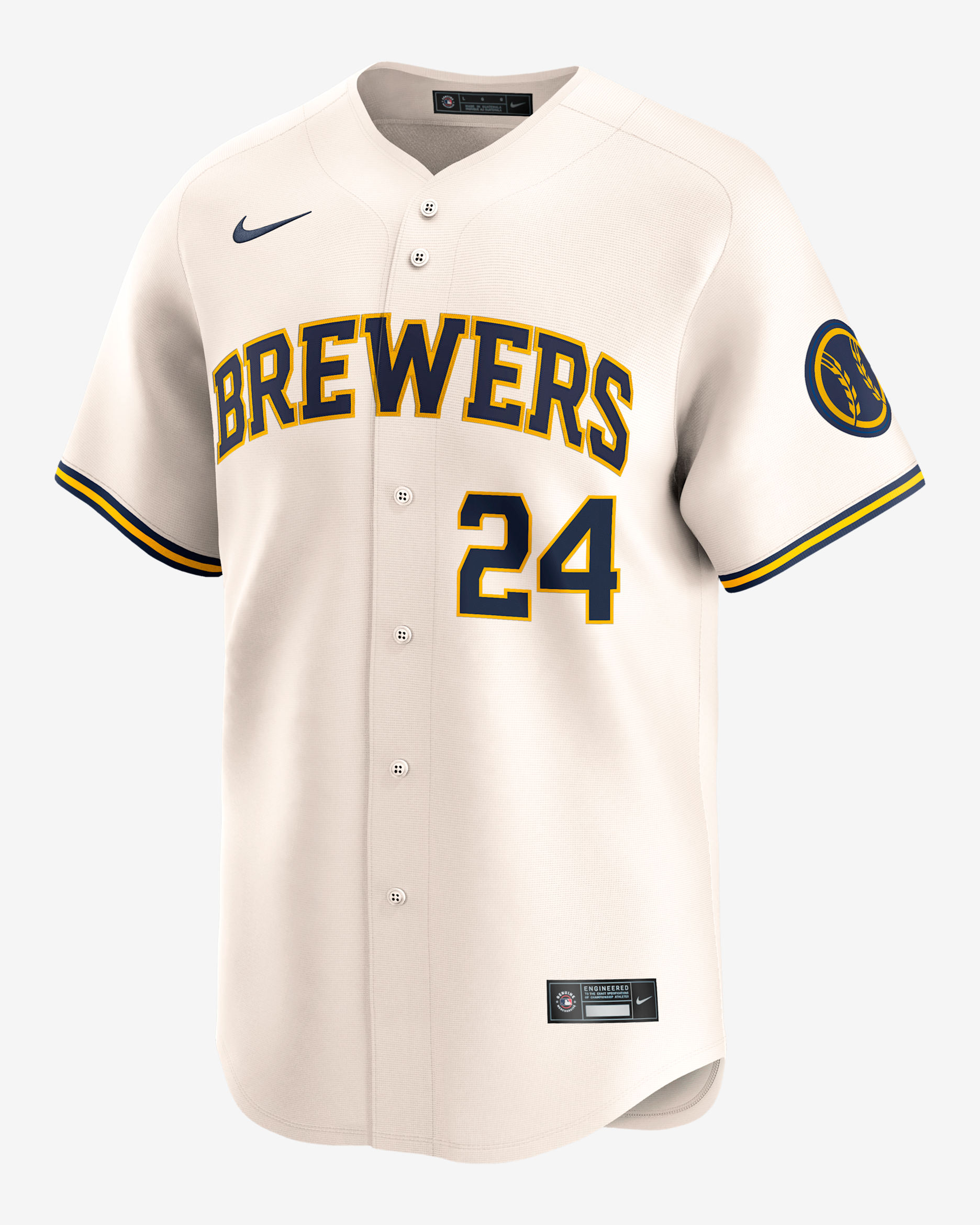William Contreras Milwaukee Brewers Men's Nike Dri-FIT ADV MLB Limited Jersey - Cream
