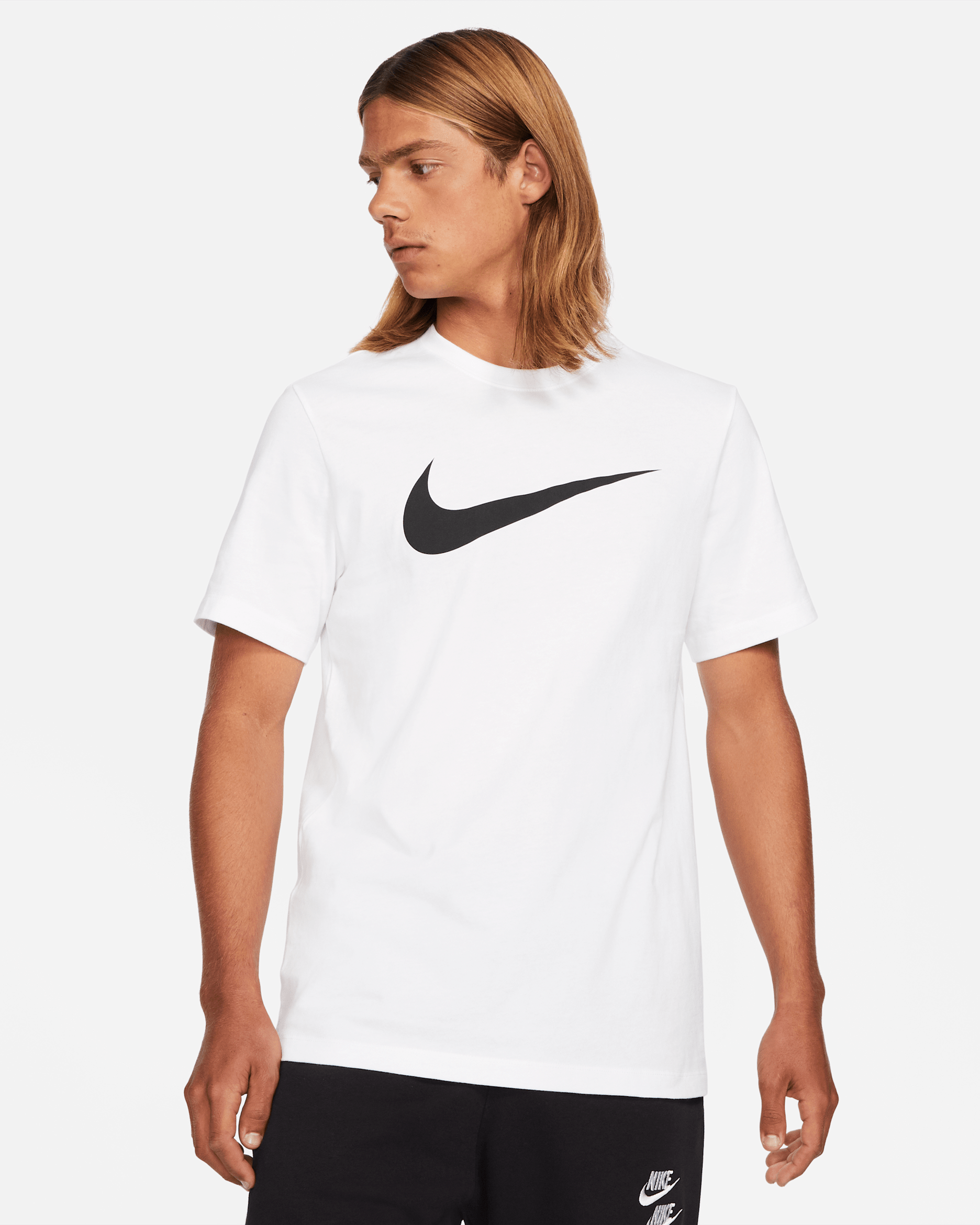 Nike Sportswear Swoosh Men's T-Shirt - White/Black