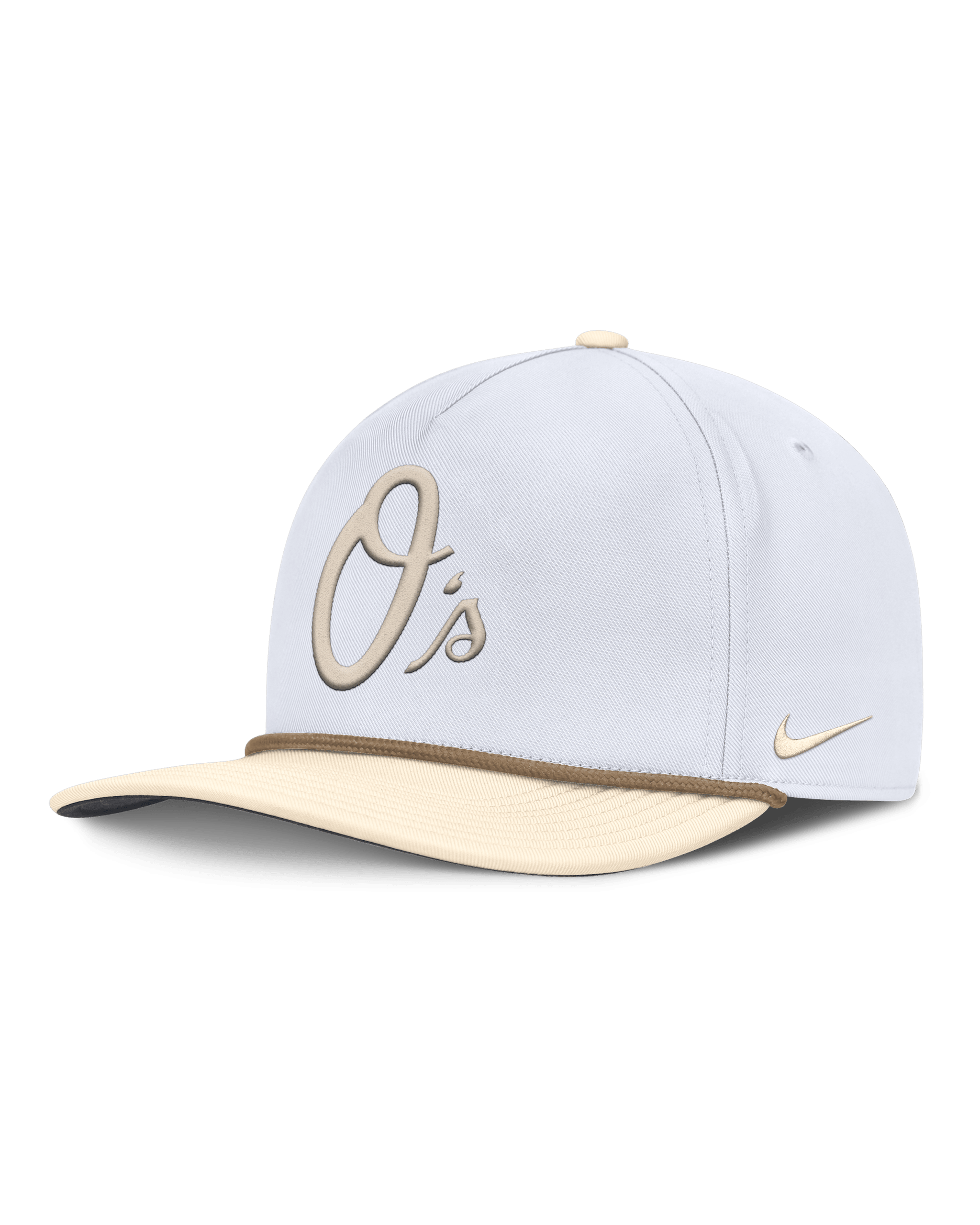 Gorra Nike AeroBill de la MLB ajustable para hombre Baltimore Orioles Pro - Blanco