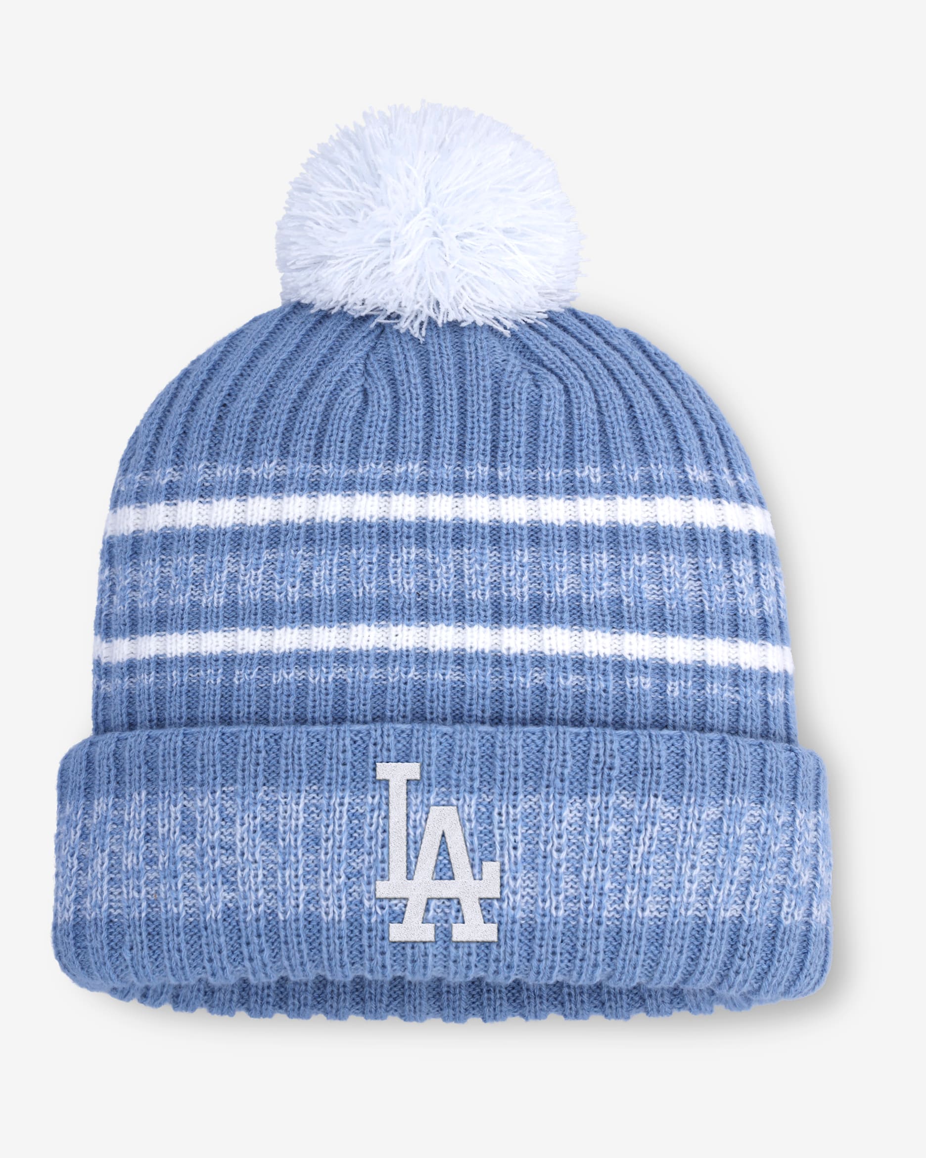 Los Angeles Dodgers Peak Men's Nike MLB Cuffed Pom Beanie - Light Blue