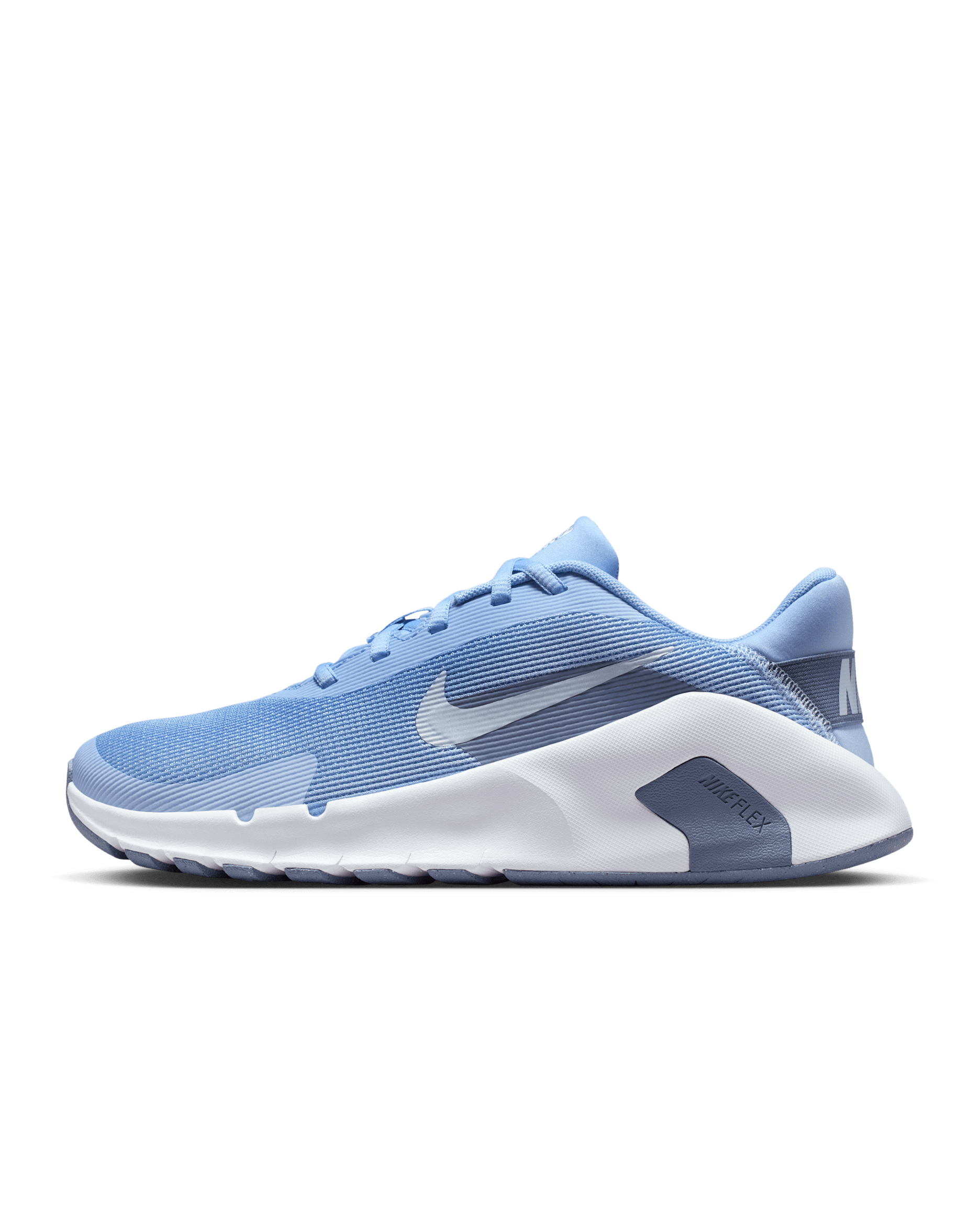 Nike Flex Train Women's Workout Shoes - Aluminum/World Indigo/White/Ghost
