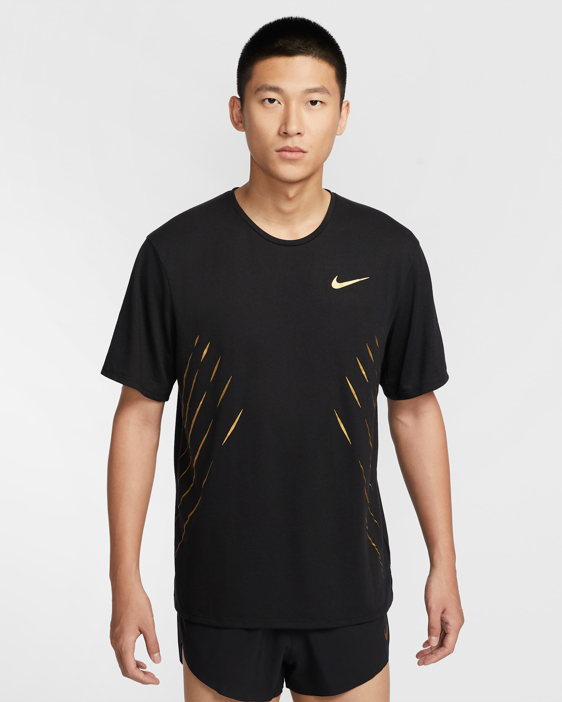 Nike x Jakob Men's Dri-FIT Short-Sleeve Running Top - Black