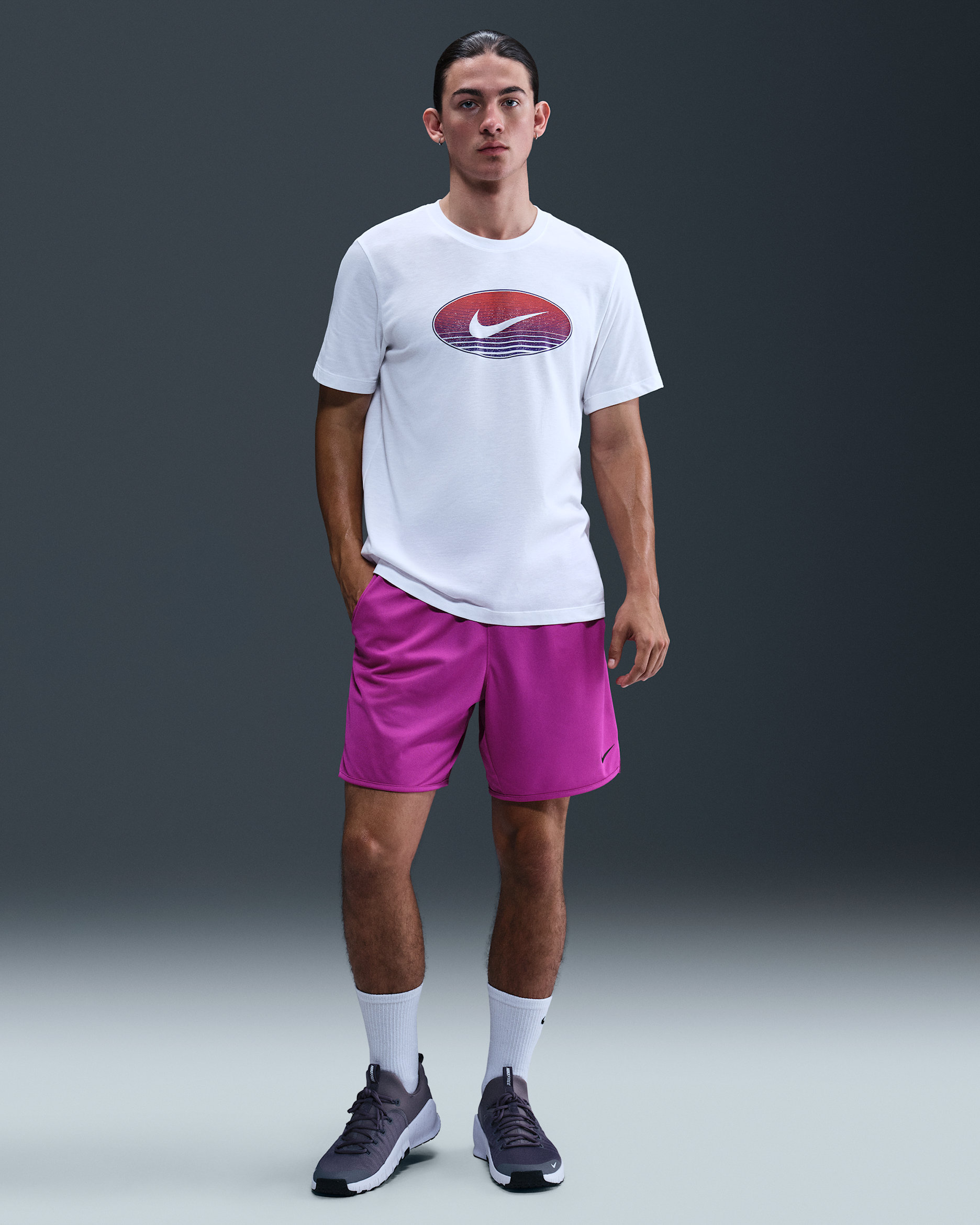 Nike Totality Men's Dri-FIT 7" Unlined Versatile Shorts - Vivid Purple/Black/Vivid Purple/Black