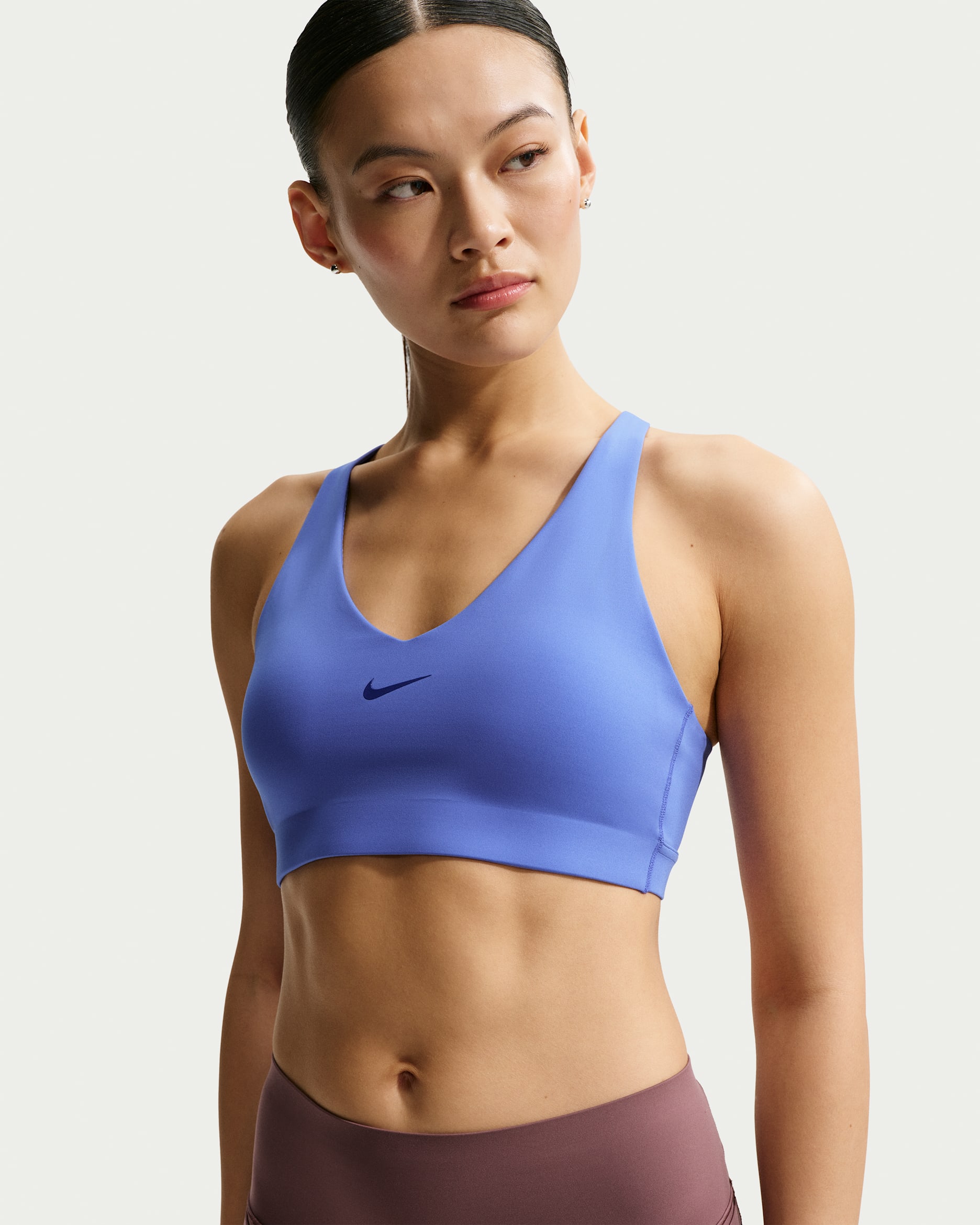 Nike Universa Women's Medium-Support Padded Sport Bra - Sapphire/Bright Blue/Deep Night