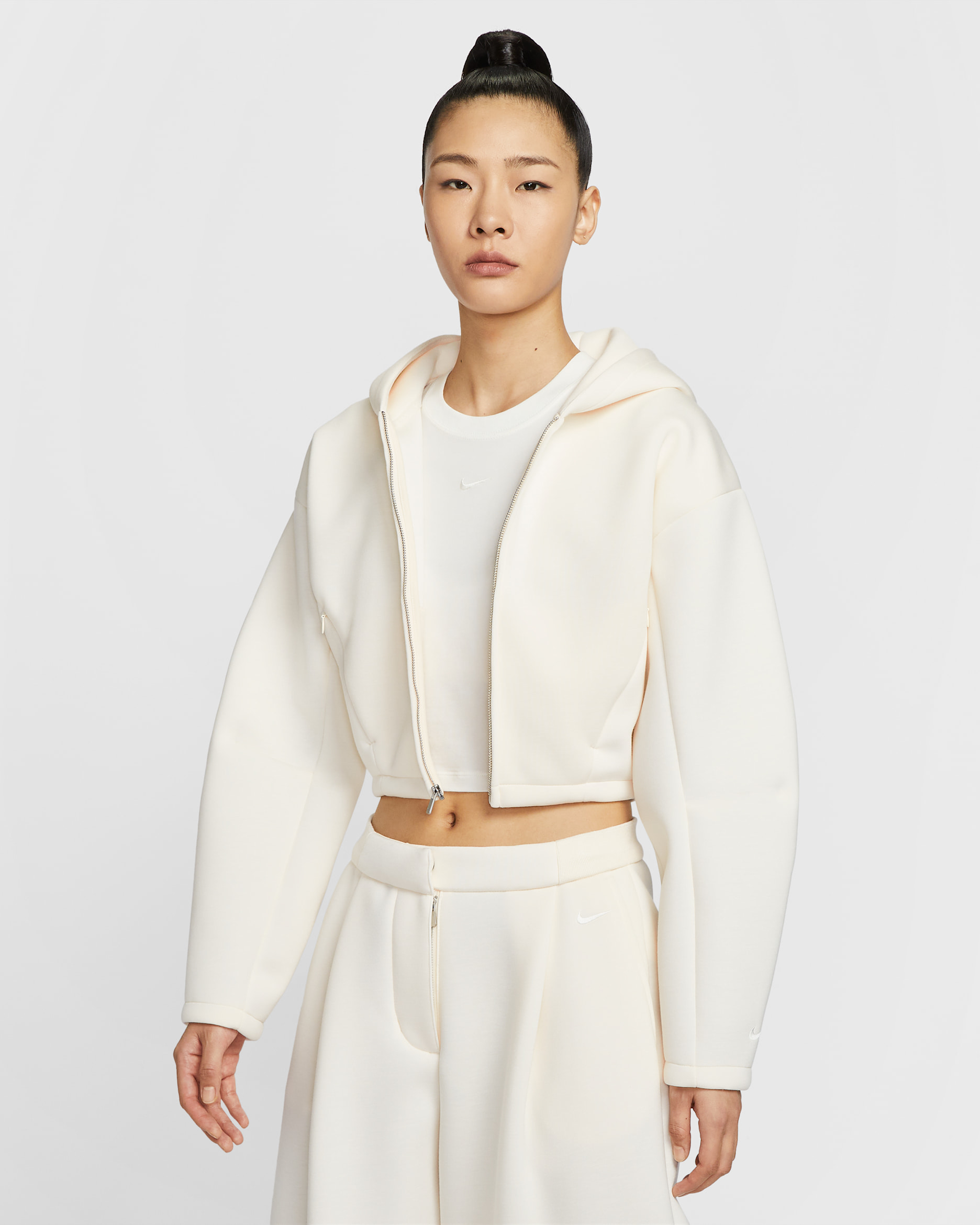 clore＋】Airy Soft-Sheer Blouson ホワイト Clore + クロレ Airy Soft 