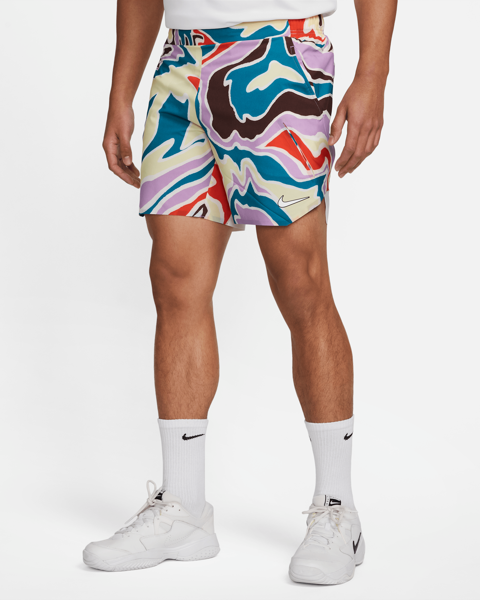 NikeCourt Dri-FIT Slam Men's Tennis Shorts - White/White