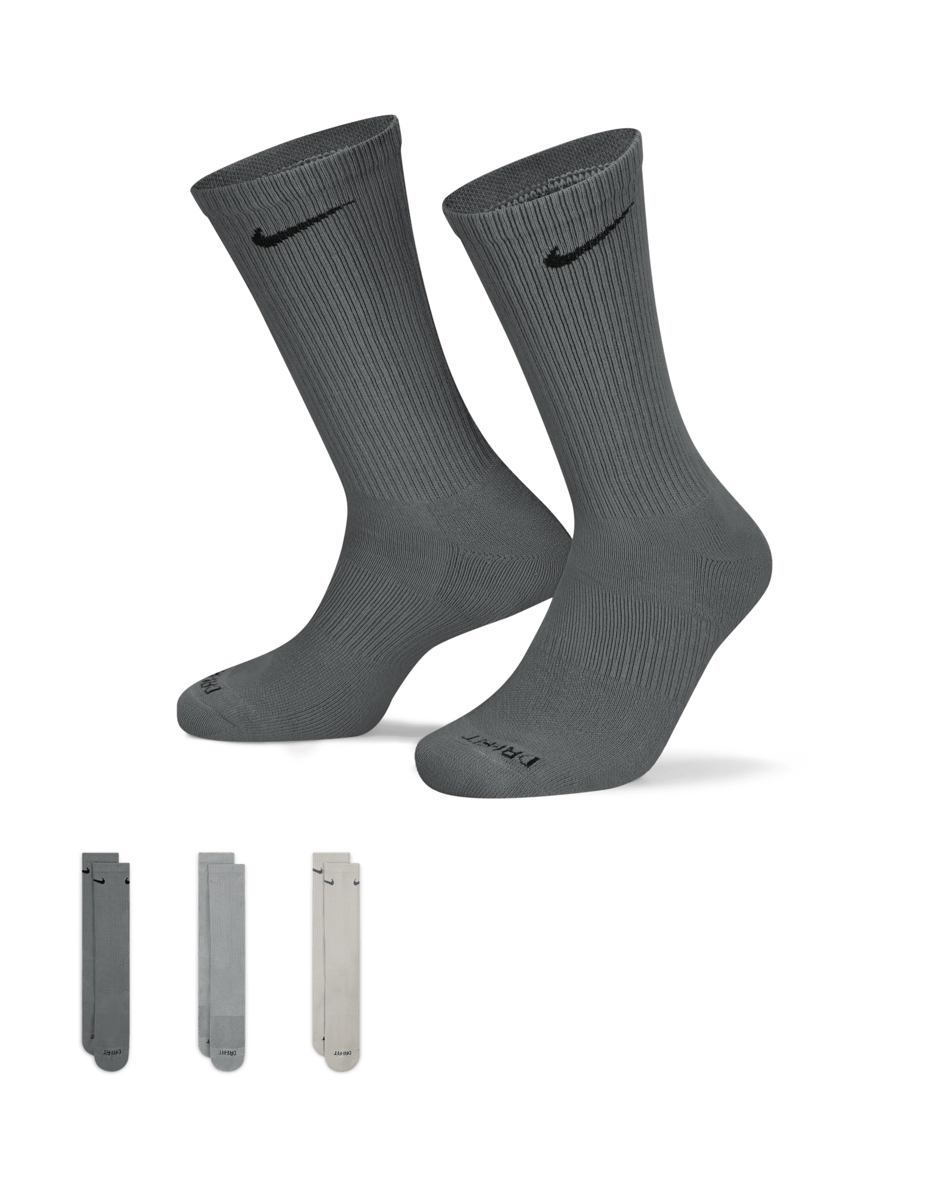 Nike Everyday Plus Cushioned Training Crew Socks (3 Pairs) - Multi-Colour