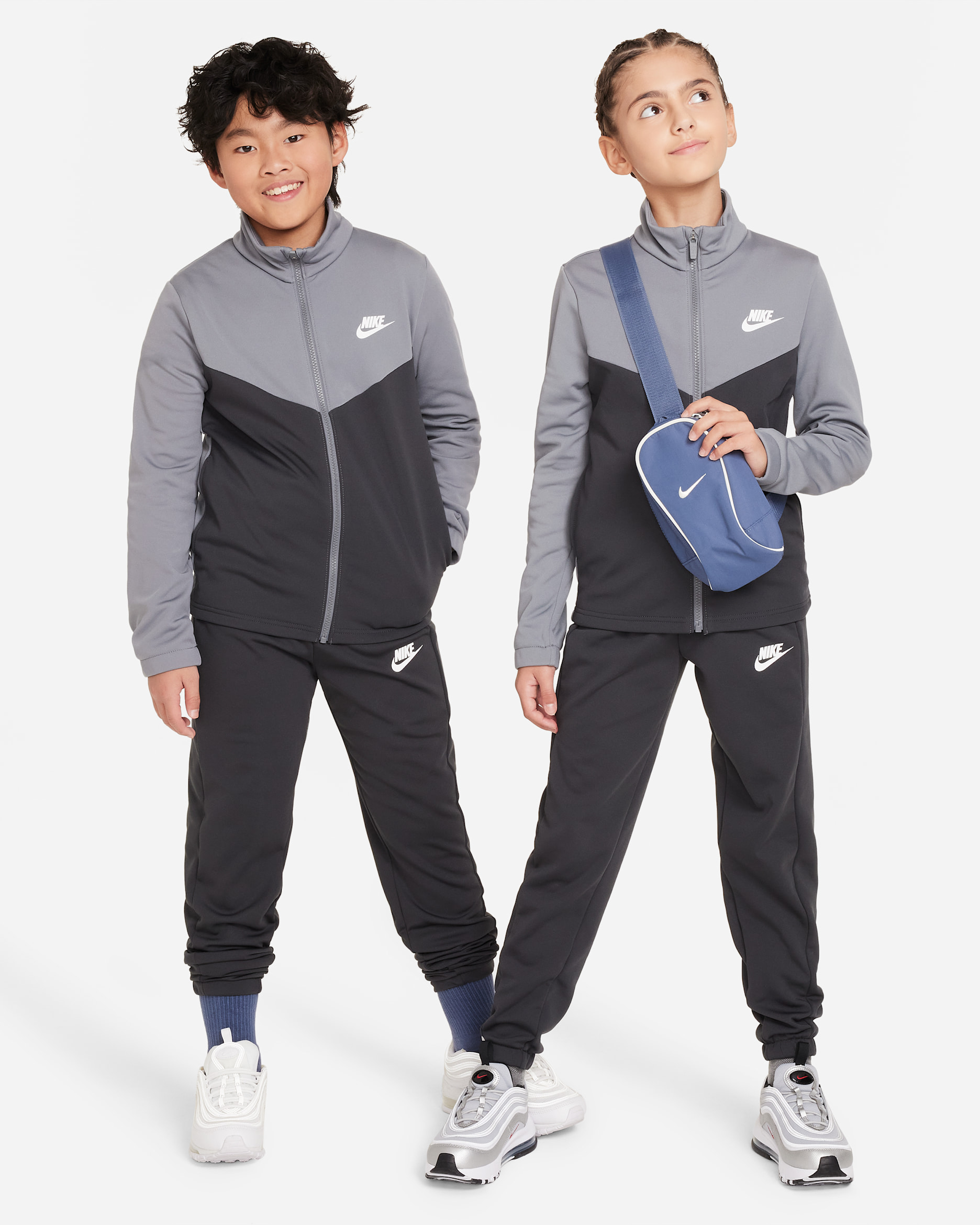 Survêtement Nike Sportswear pour ado - Smoke Grey/Anthracite/Blanc