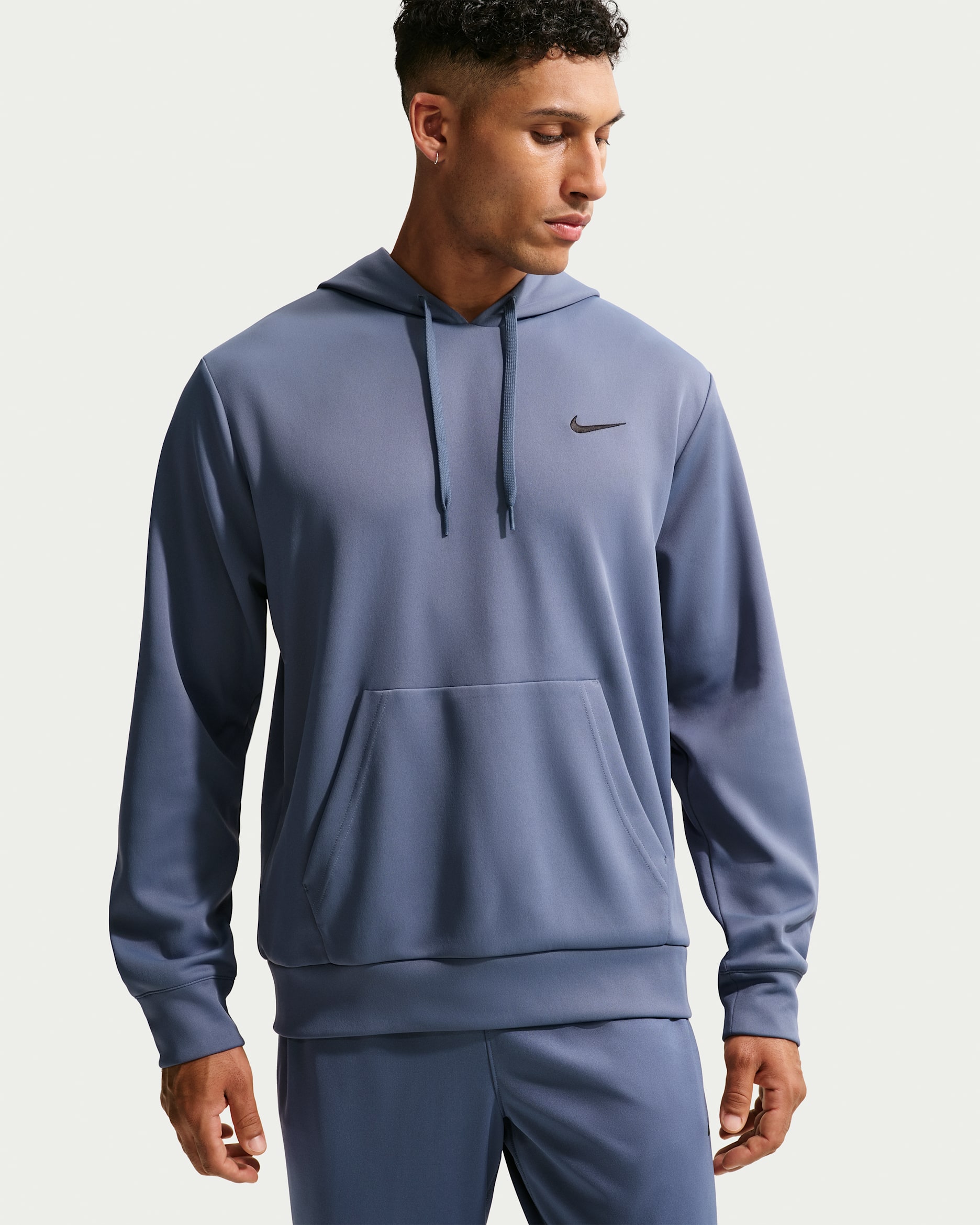 Nike Flex Men's Dri-FIT UV Protection Pullover Hoodie - Diffused Blue/Diffused Blue/Black