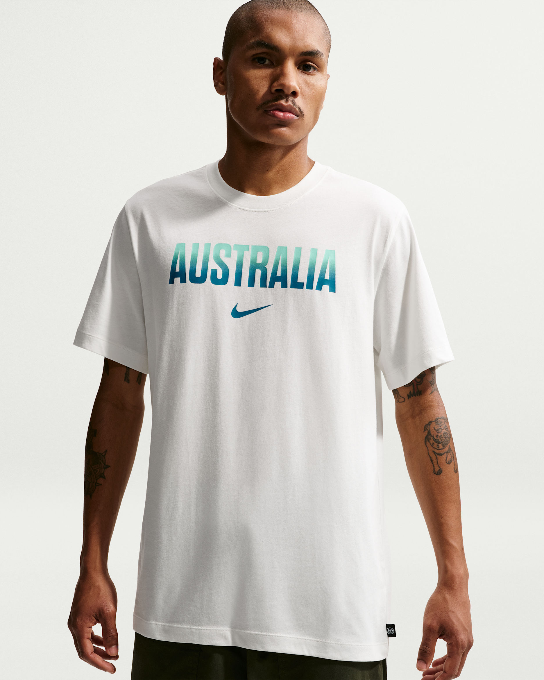 Australia Men's Nike Football T-Shirt - Sail