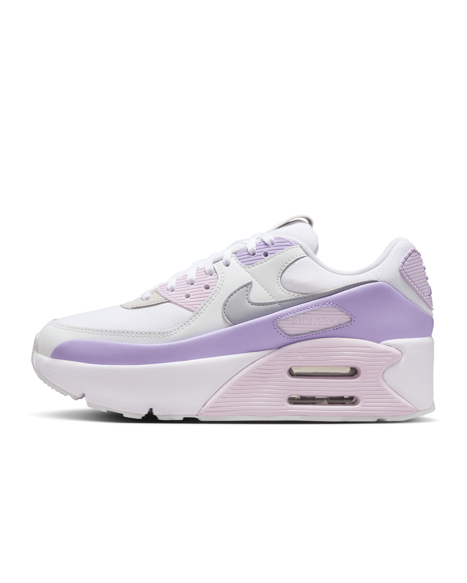 Nike Air Max 90 LV8 Women's Shoes - White/Hydrangeas/Summit White/Wolf Grey