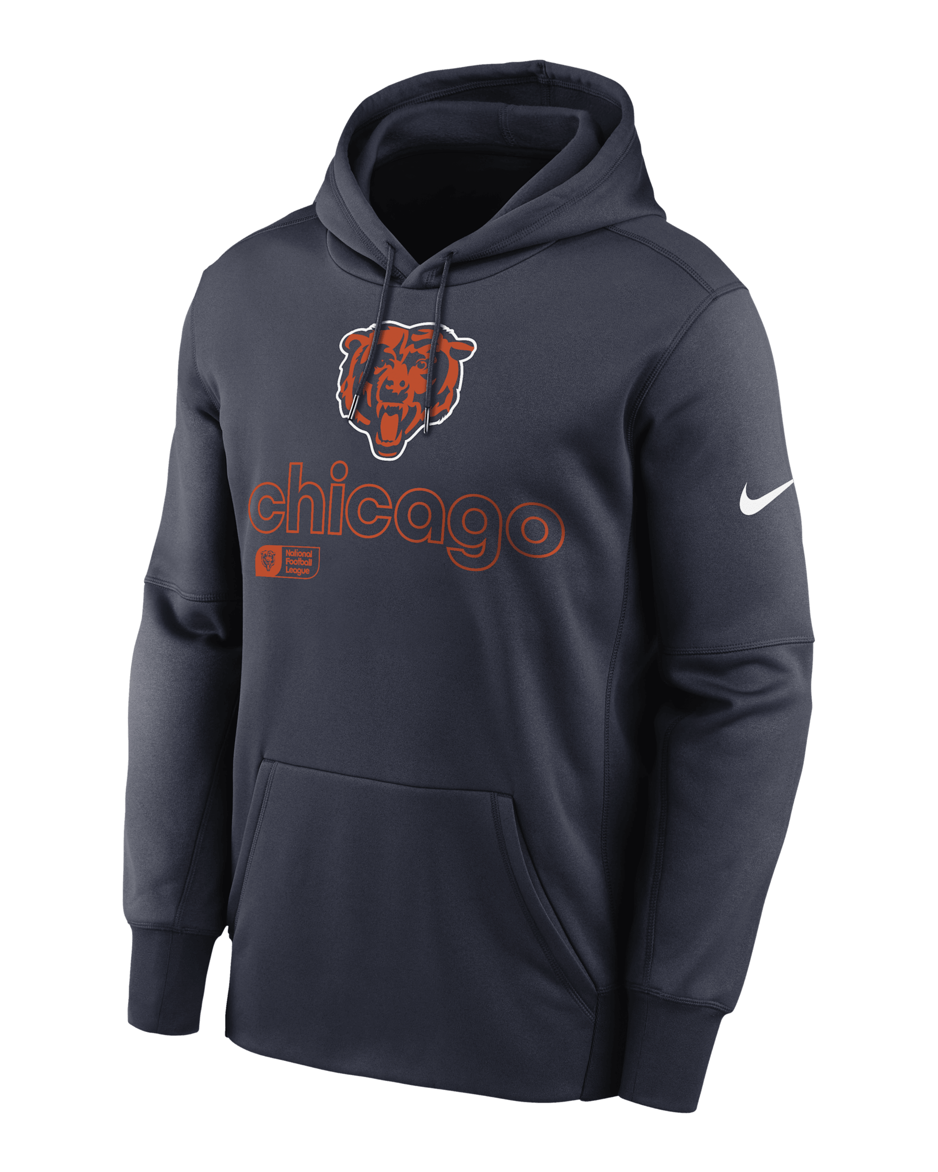 Chicago Bears Men’s Nike Therma NFL Pullover Hoodie - Navy