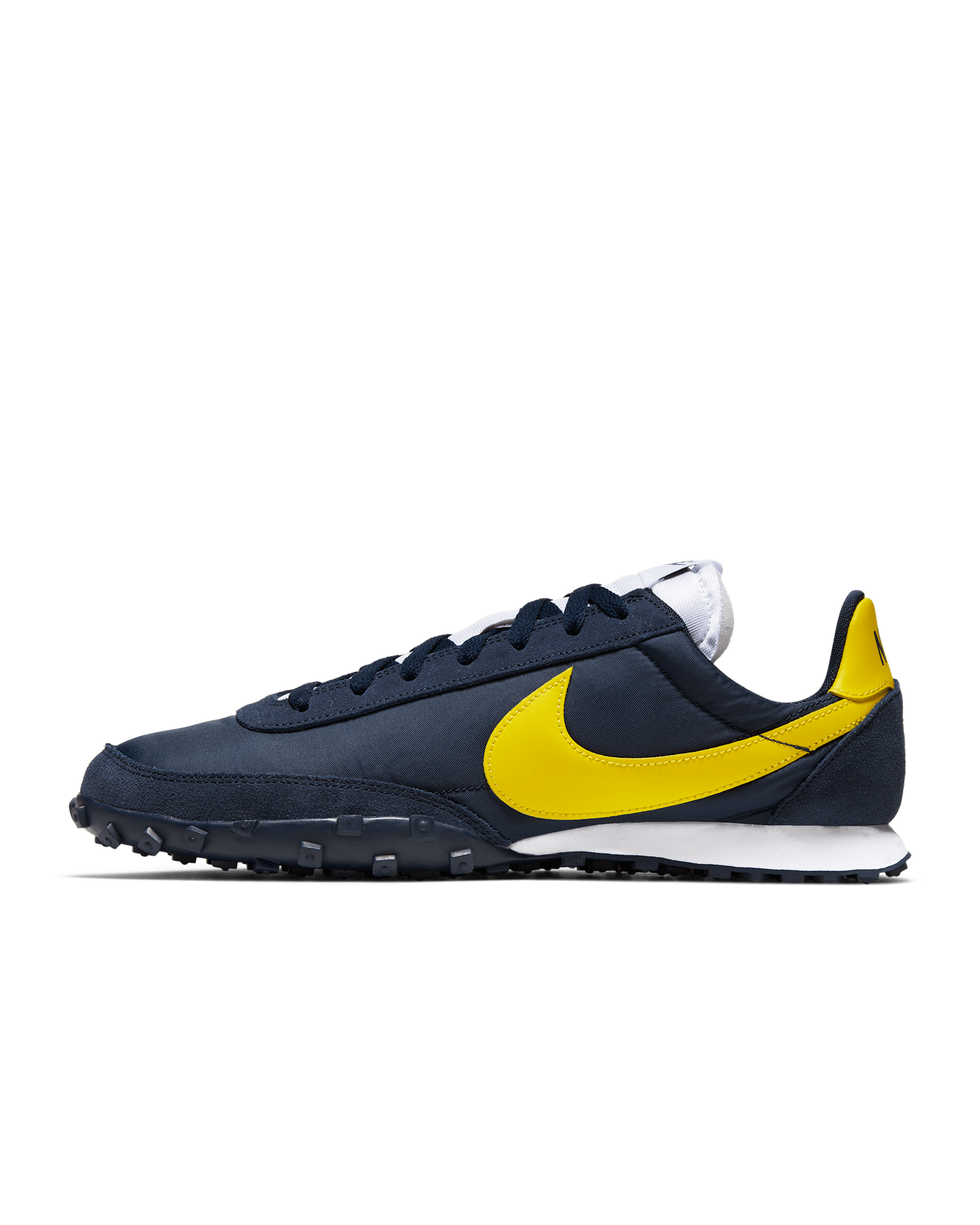 Nike Waffle Racer Men's Shoes - Obsidian/White/Chrome Yellow
