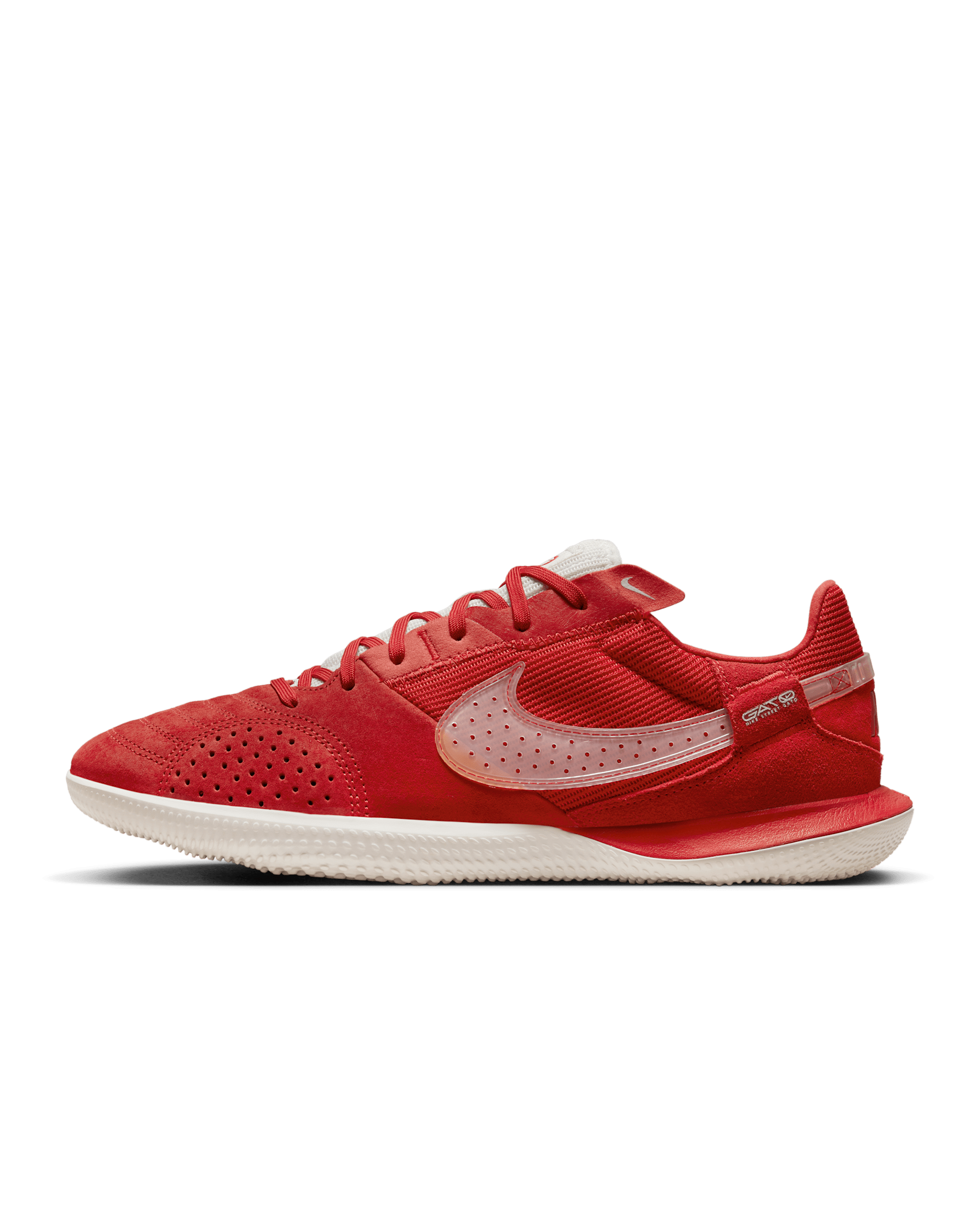 รองเท้าฟุตบอลไม่หุ้มข้อ Nike Streetgato - University Red/Sail/ขาว