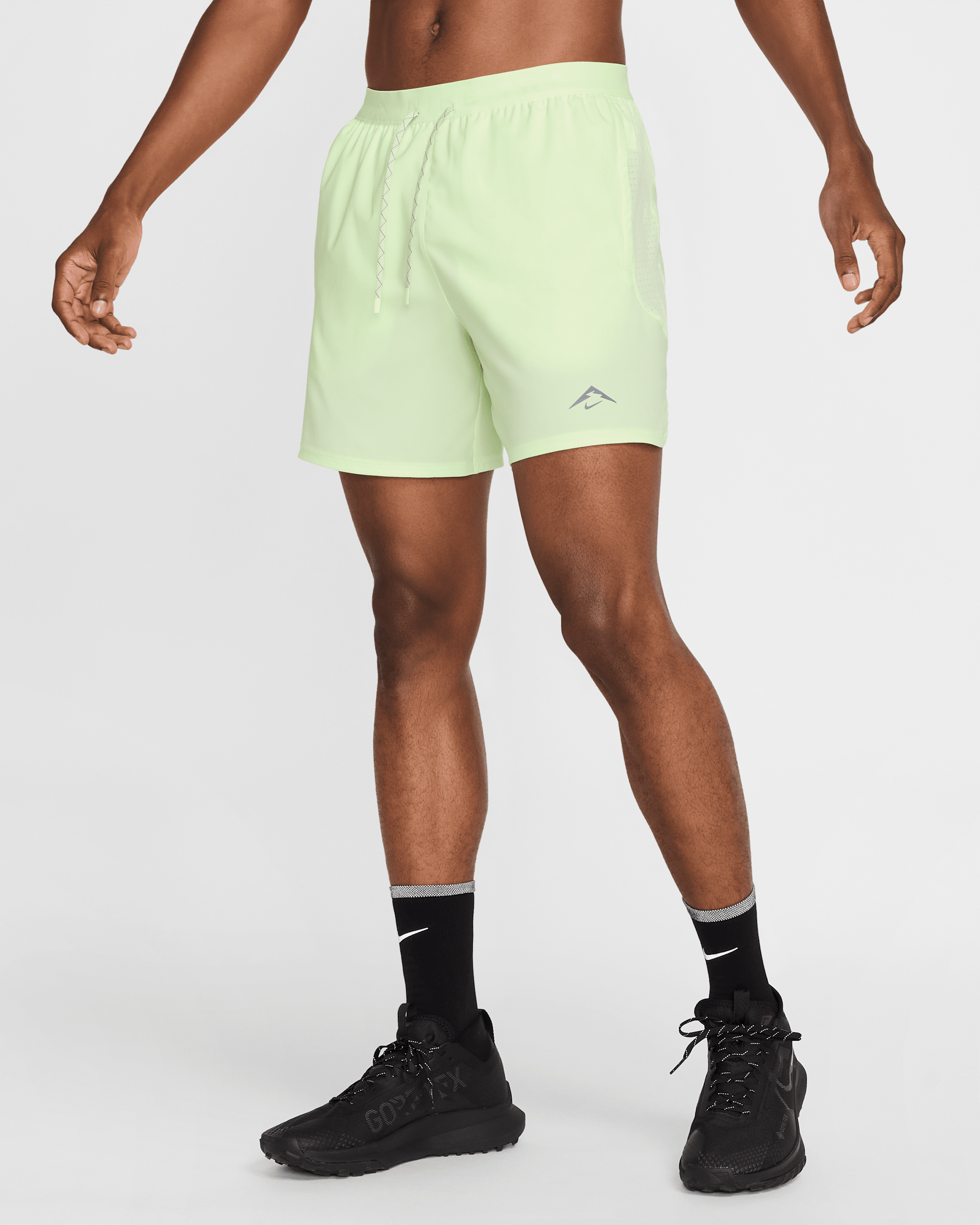 Nike Trail Men's Dri-FIT 6" Brief-Lined Running Shorts - Barely Volt/Barely Volt/College Grey/Black