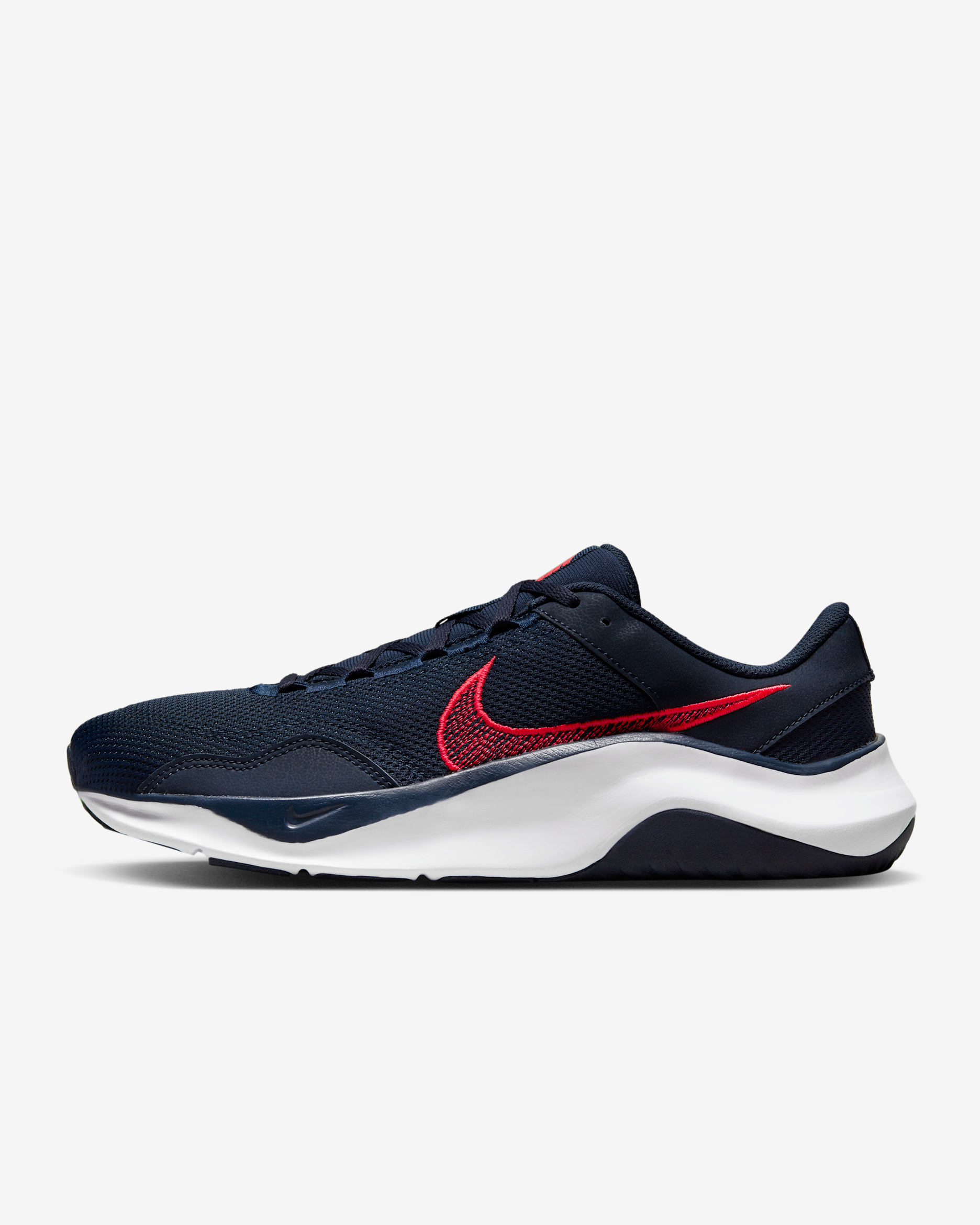 Nike Legend Essential 3 Next Nature Men's Workout Shoes - Obsidian/Obsidian/Bright Crimson