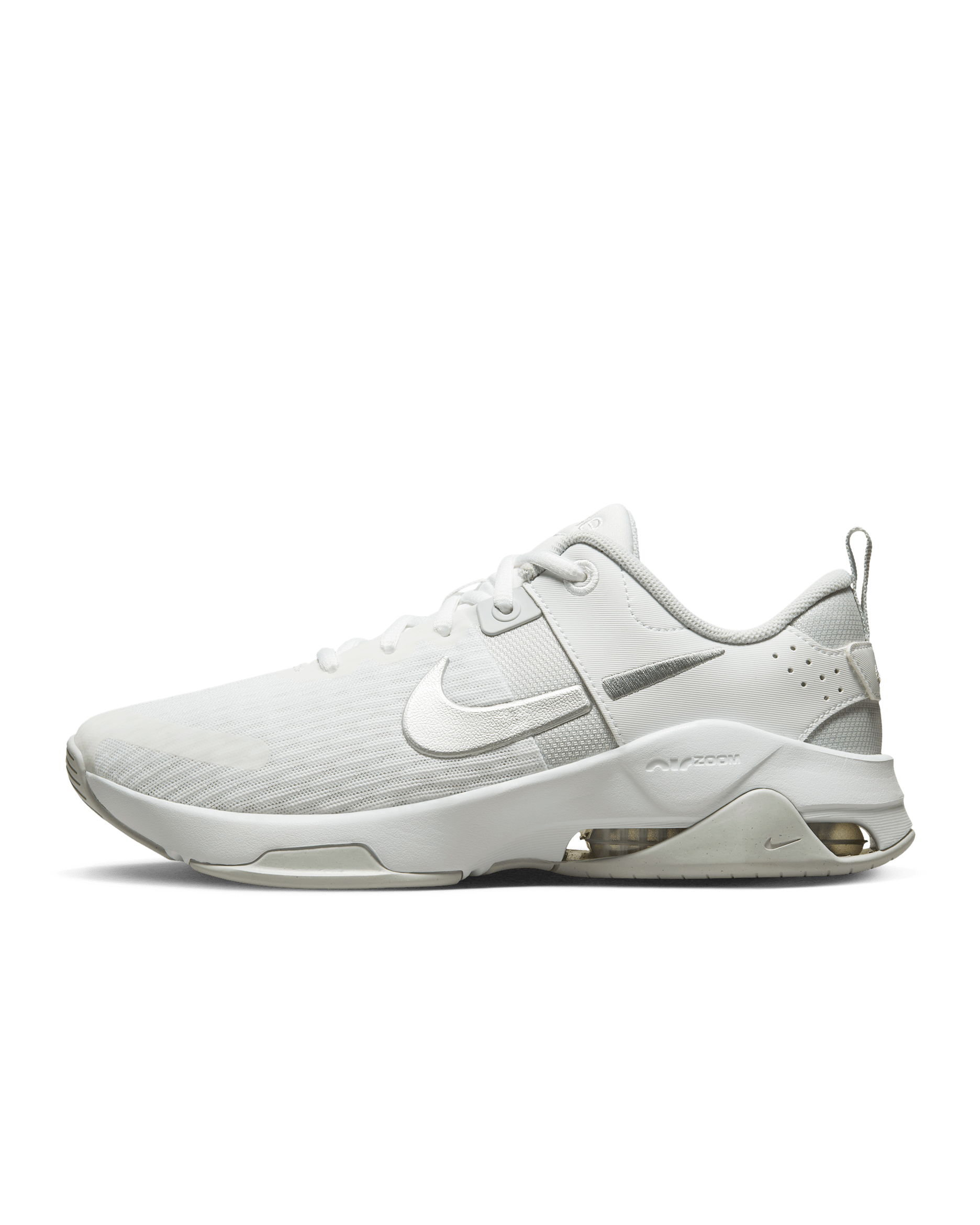 Nike Zoom Bella 6 Women's Workout Shoes - White/Pure Platinum/Black/Metallic Silver