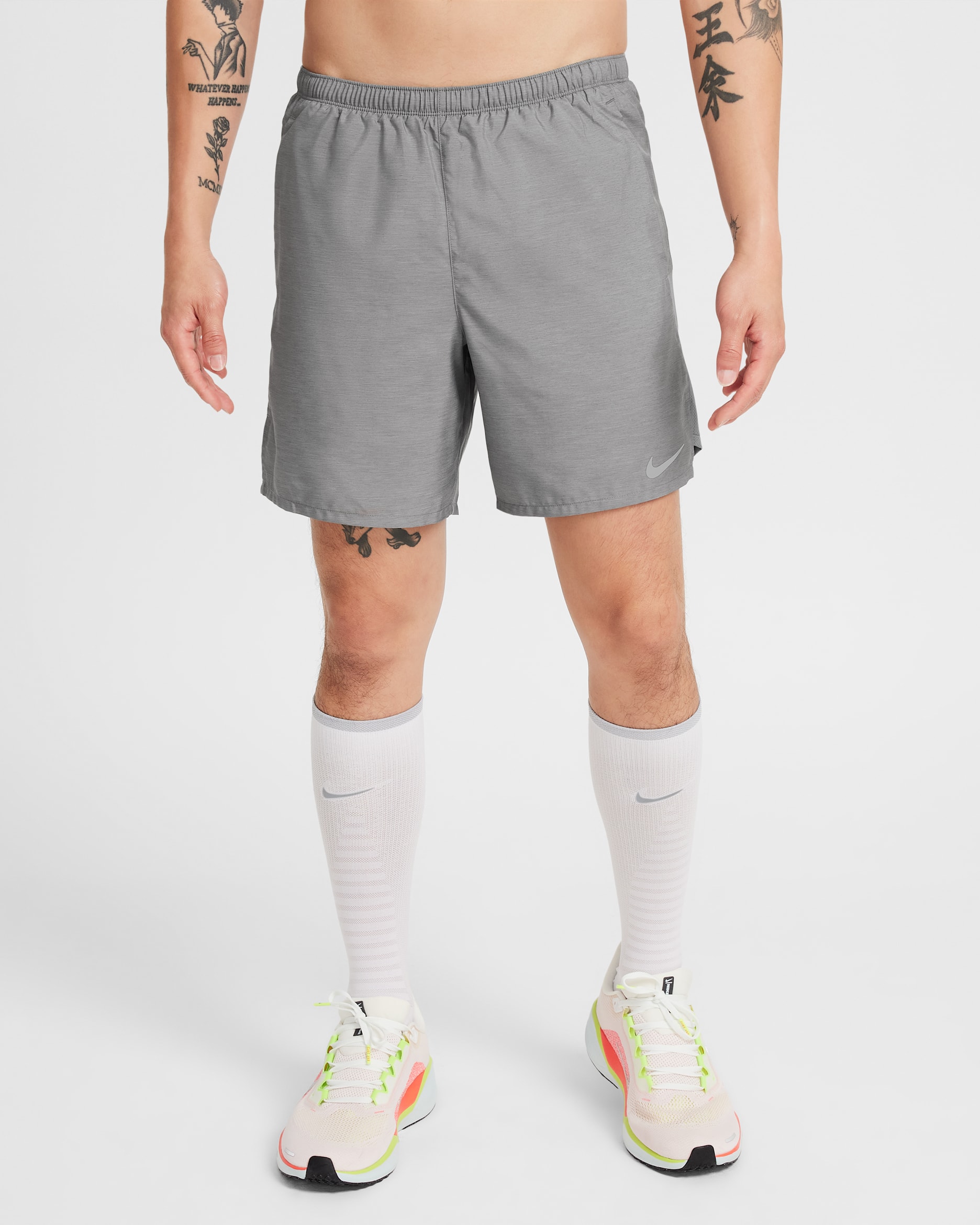 Nike Challenger Men's 2-in-1 Running Shorts - Smoke Grey/Heather