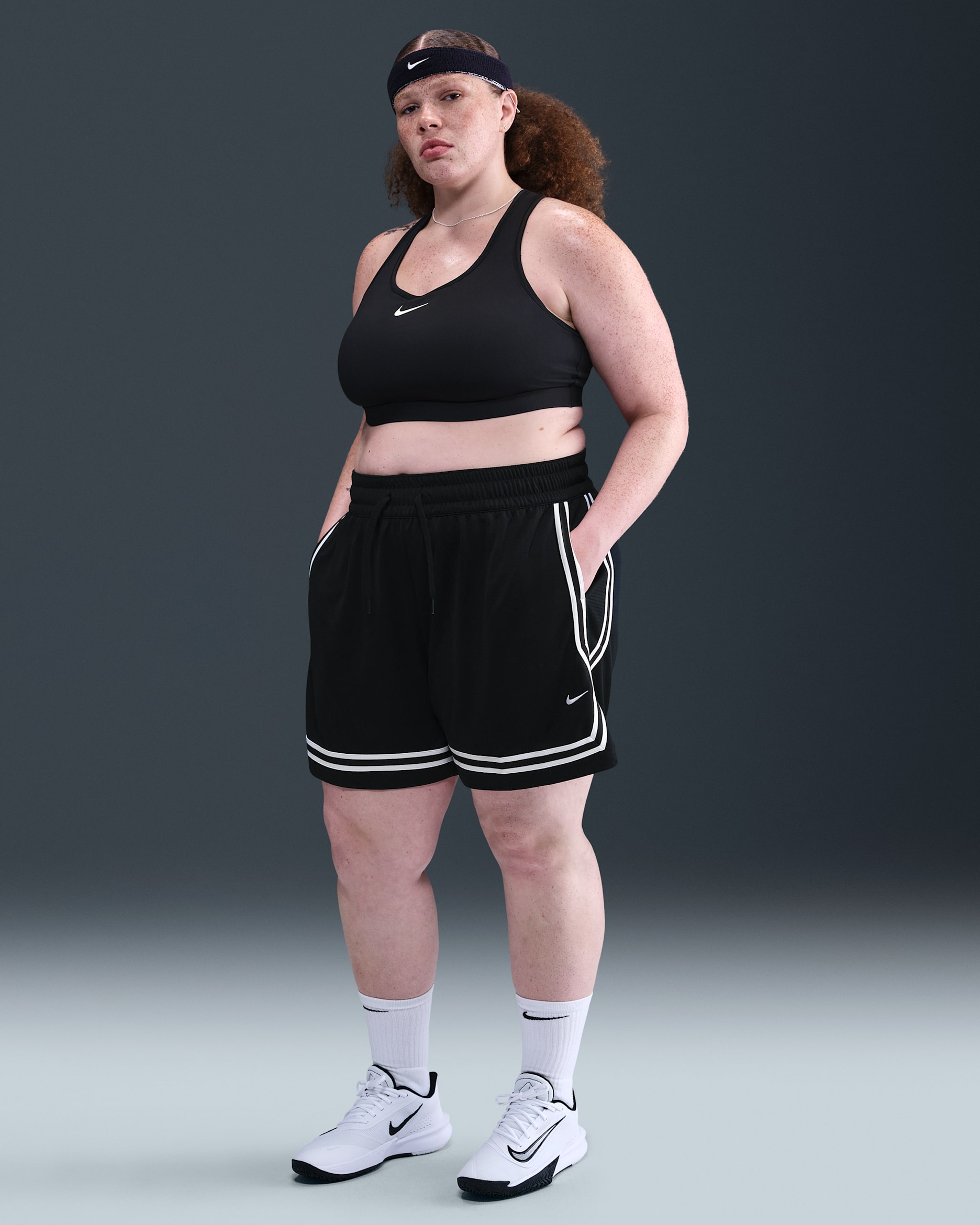 Nike Crossover Women's Dri-FIT 5" Basketball Shorts - Black/Black/White