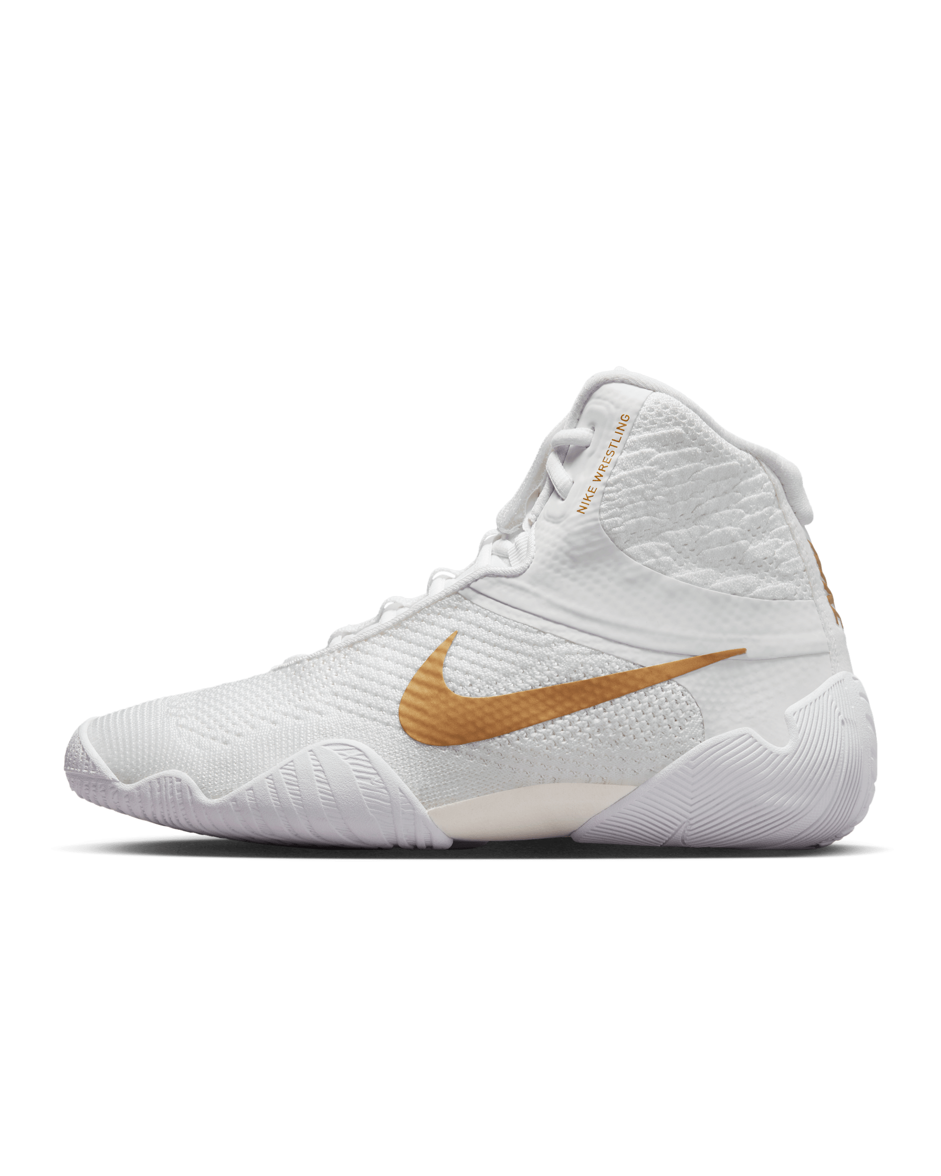 Nike Tawa Men's Wrestling Shoes - White/White/White/Metallic Gold