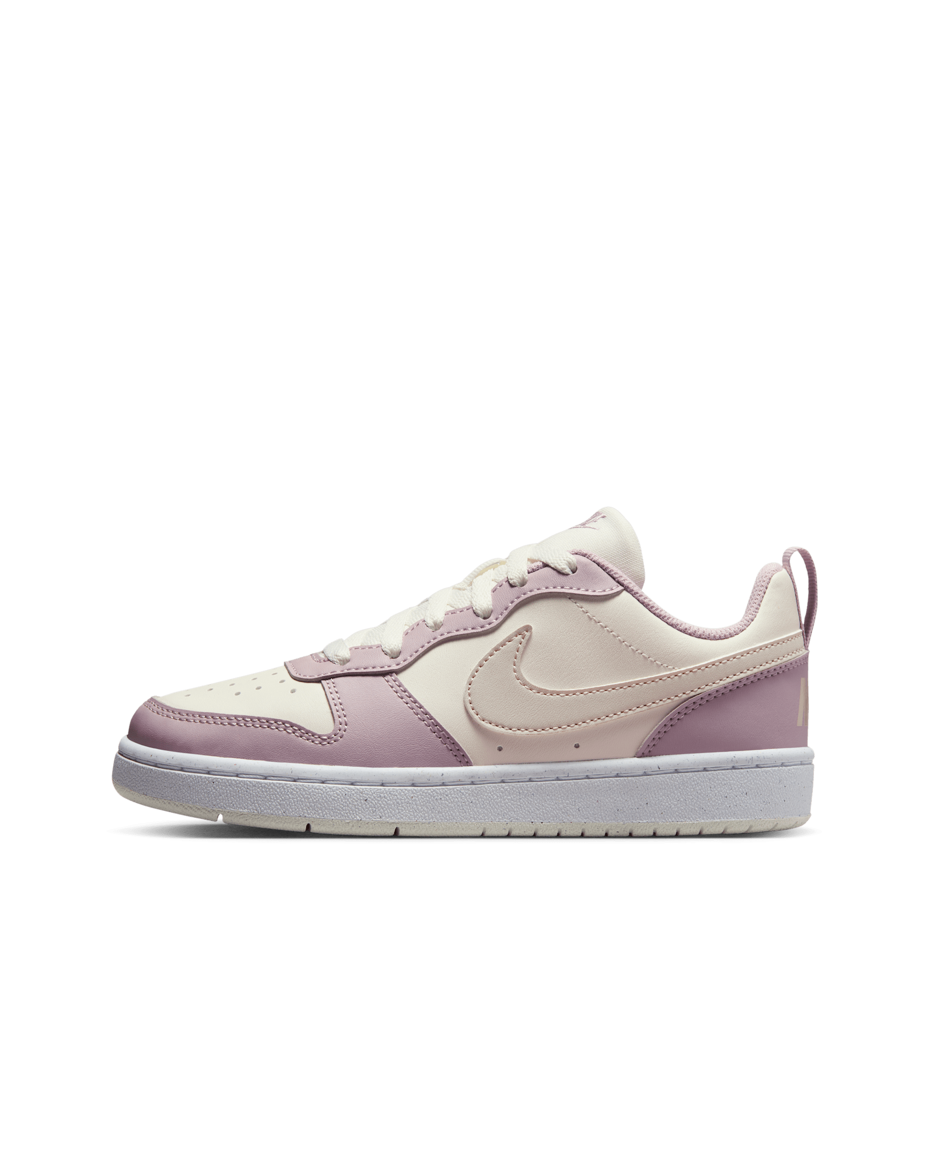 Nike Court Borough 低筒 Recraft 大童鞋款 - Sail/Particle Rose/白色/Light Orewood Brown