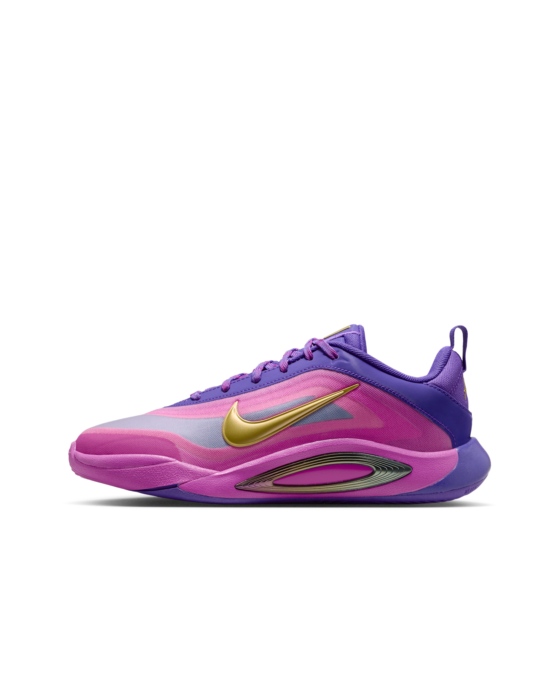 A'One A'ja Wilson Big Kids' Basketball Shoes - Fierce Purple/Hyper Violet/Hyper Magenta/Metallic Gold