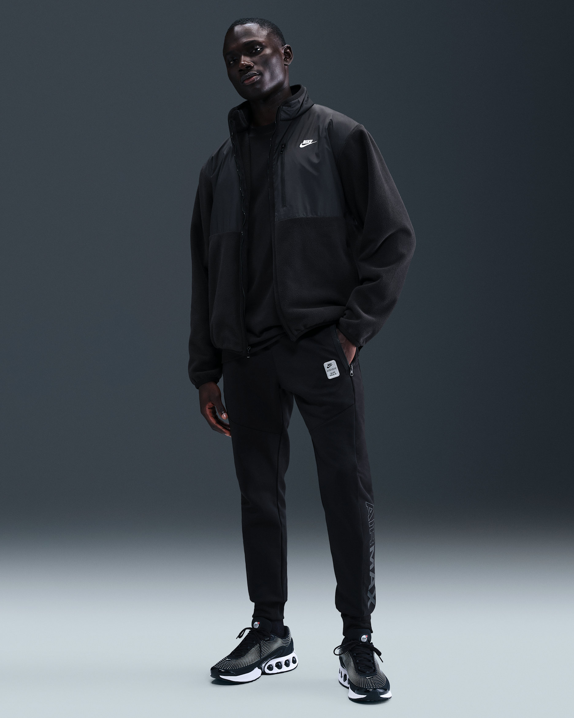 Pantalon de jogging Nike Sportswear Air Max en maille de polyester pour homme - Noir/Noir/Noir