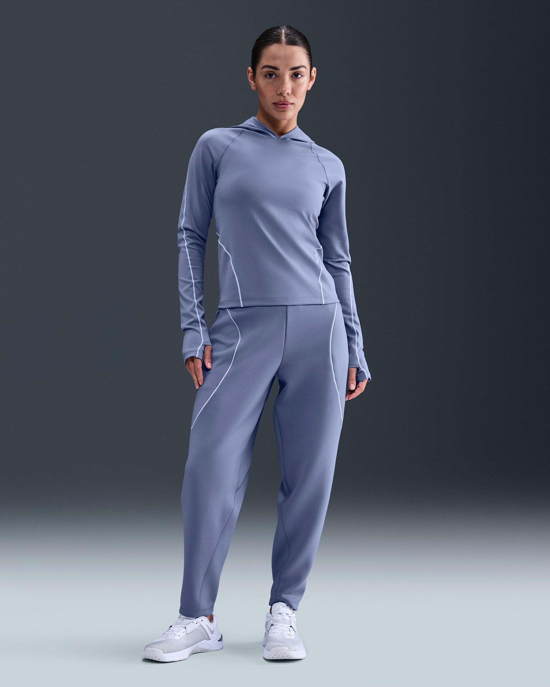 Nike Universa Women's Dri-FIT Mid-Rise Loose 7/8 Pants - World Indigo/Celestine Blue/Celestine Blue