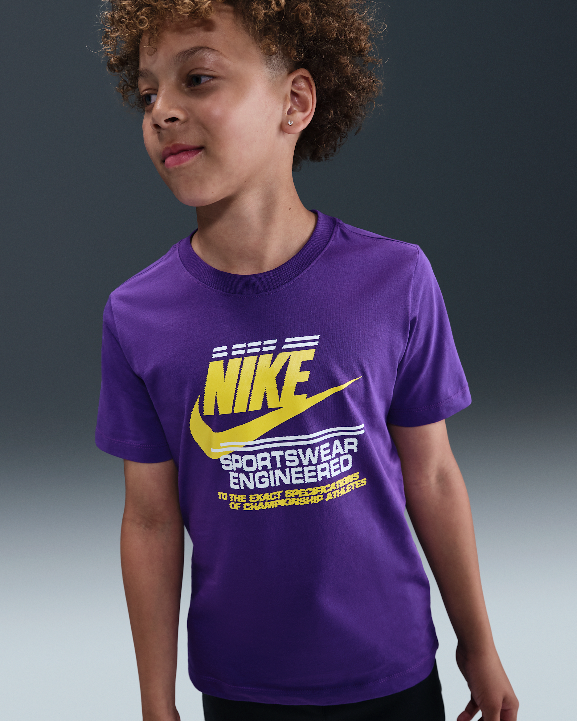 Nike Sportswear Big Kids' T-Shirt - Wild Grape