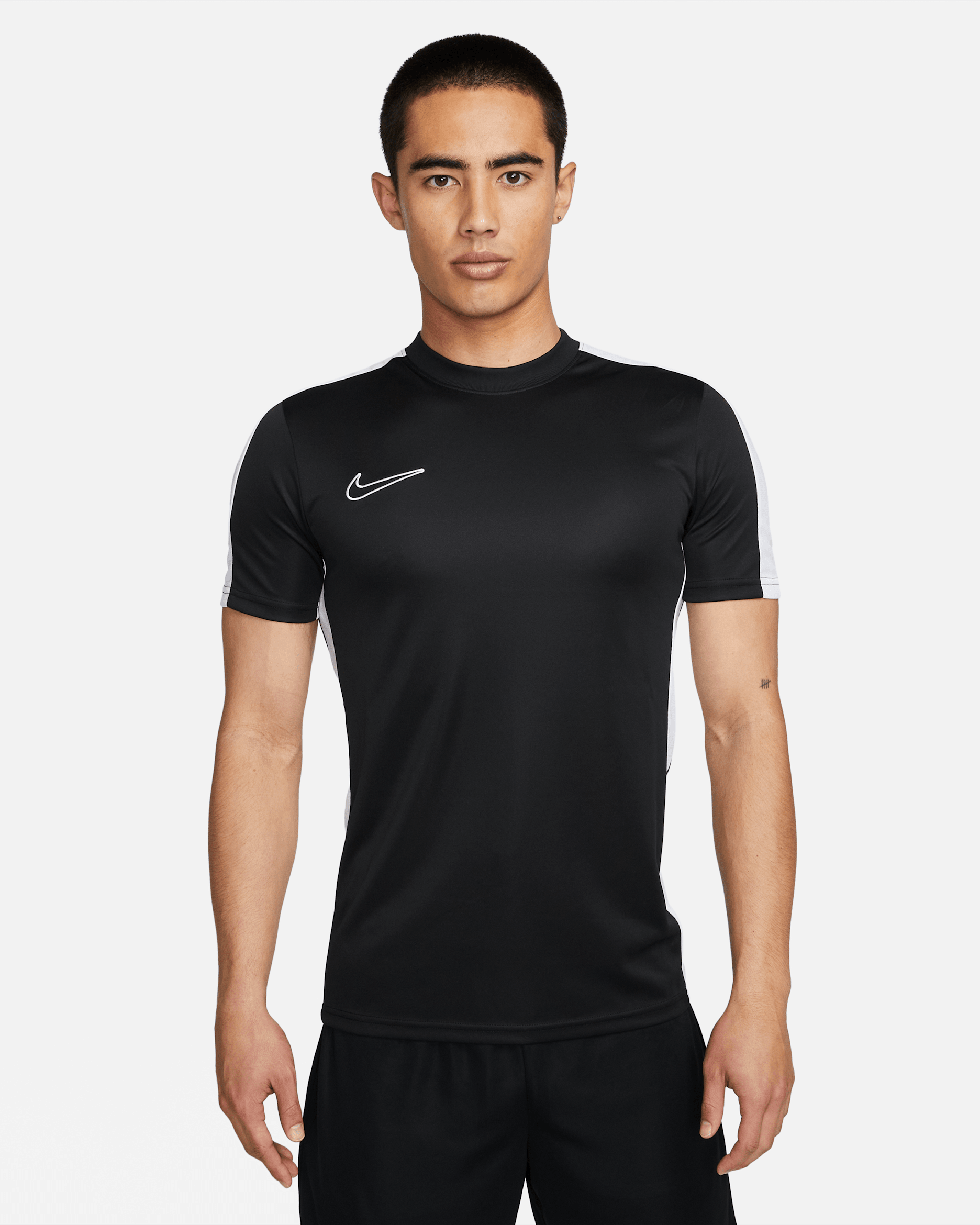 Nike Dri-FIT Academy Men's Short-Sleeve Soccer Top - Black/White/White