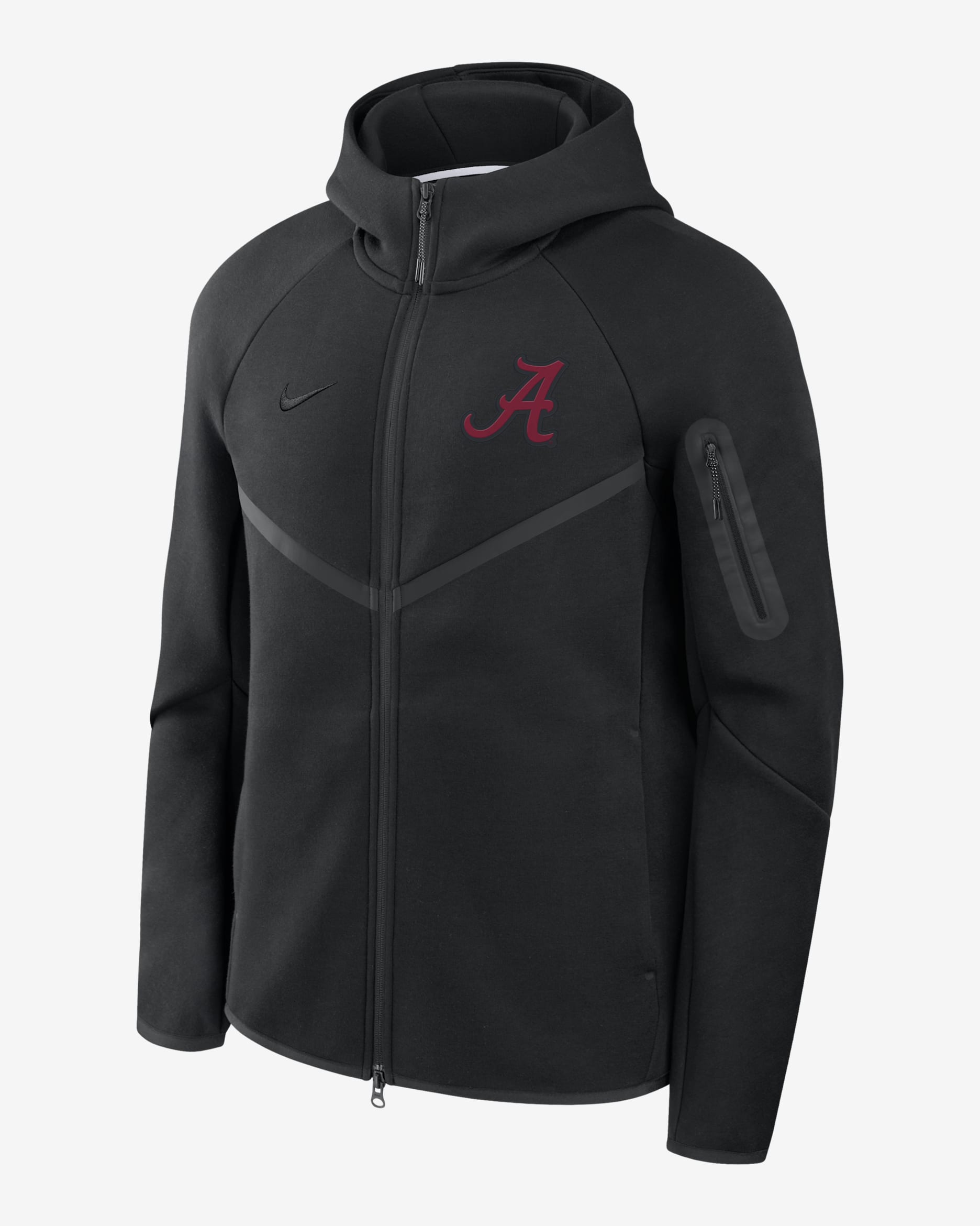 Alabama Tech Fleece Windrunner Men's Nike College Full-Zip Hooded Jacket - Black