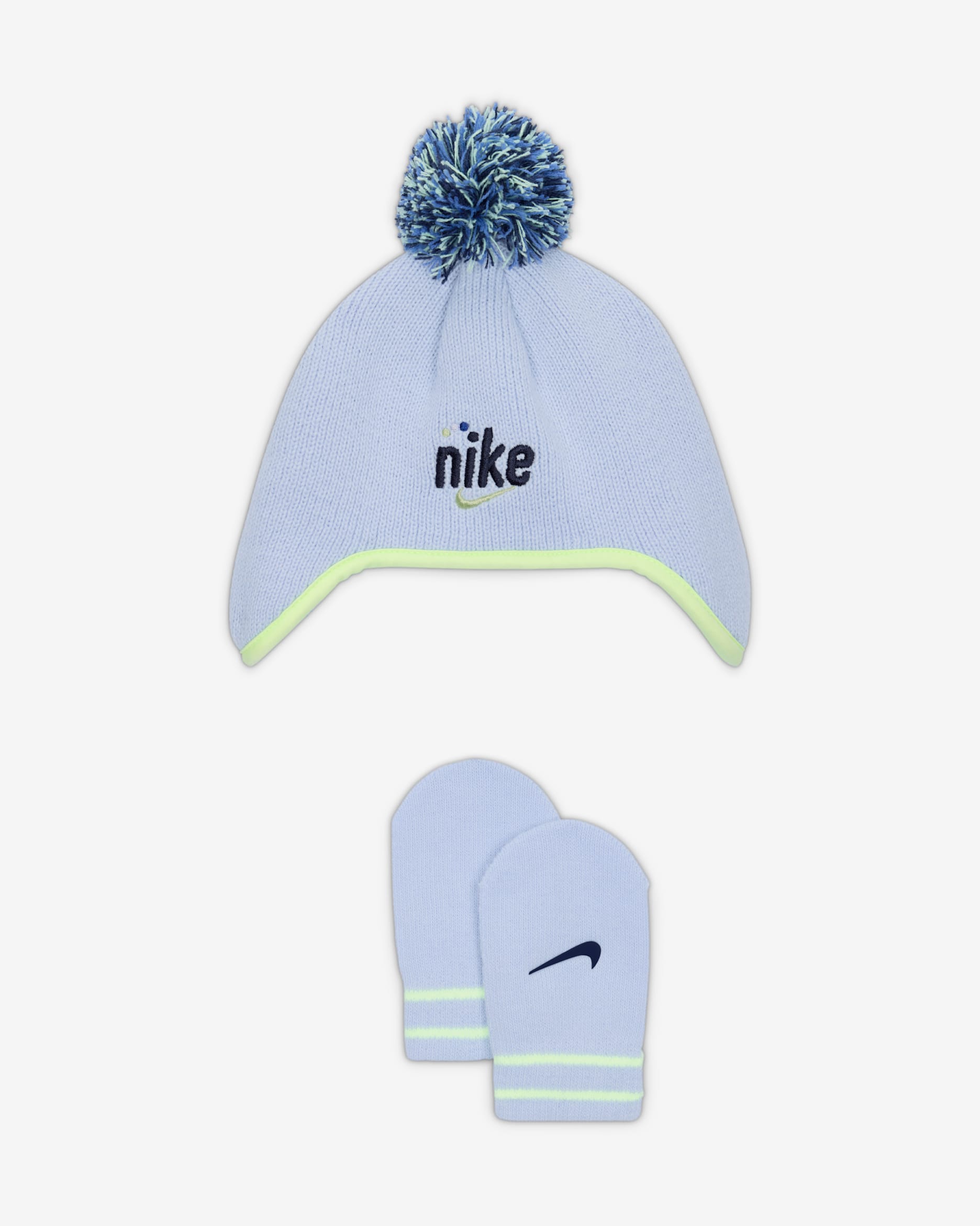 Nike Play For All Baby (12-24M) 2-Piece Peak Beanie Set - Ghost