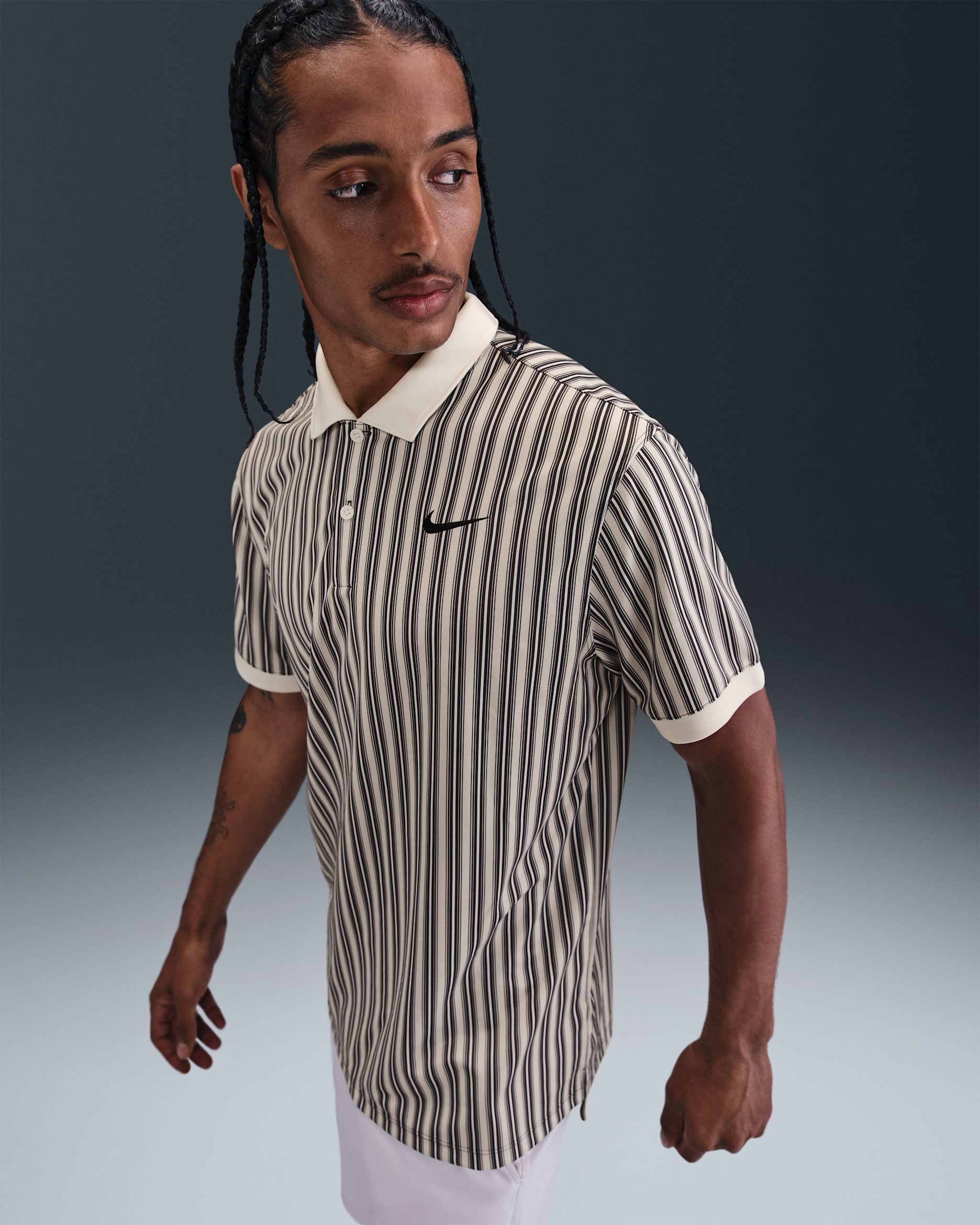 Nike Victory+ Men's Dri-FIT Golf Polo - Light Orewood Brown/Pale Ivory/Black