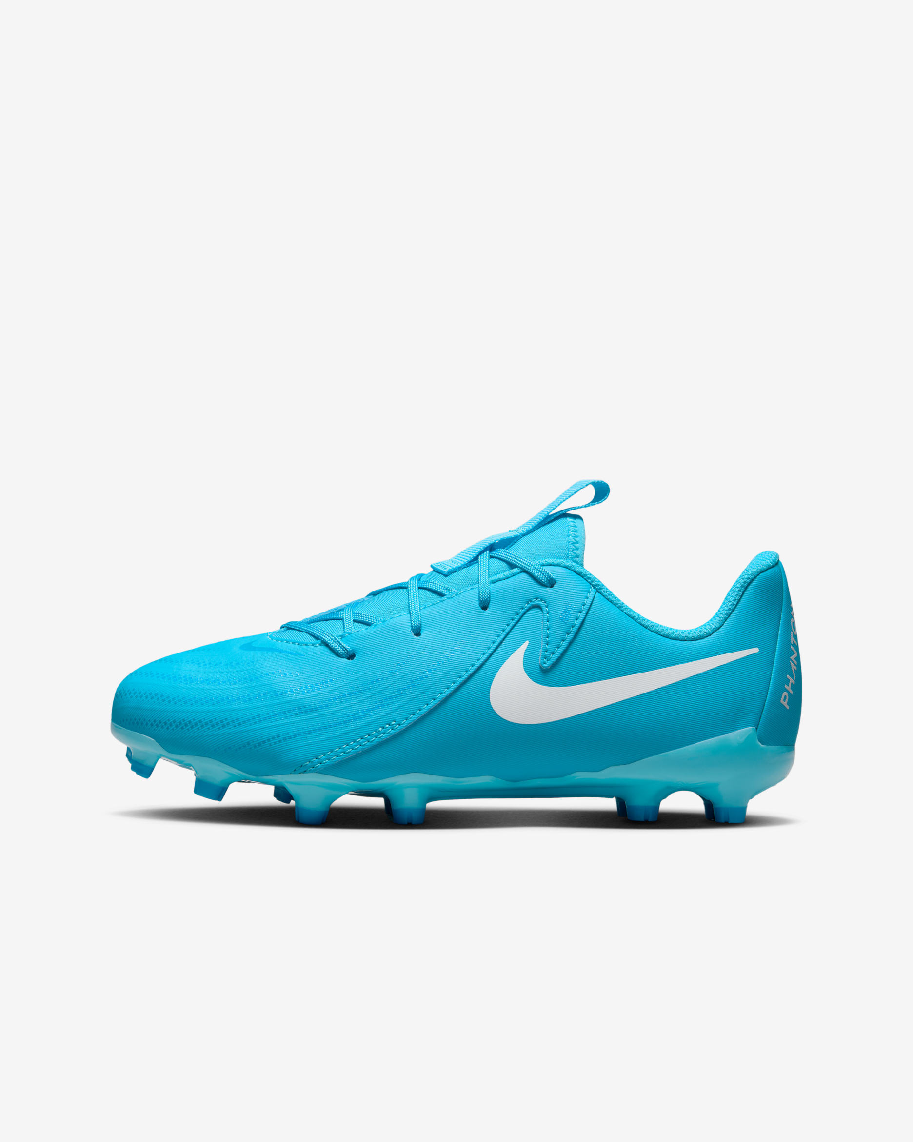 Nike Jr. Phantom GX 2 Academy MG low-top voetbalschoenen voor kleuters/kids (meerdere ondergronden) - Blue Fury/Wit