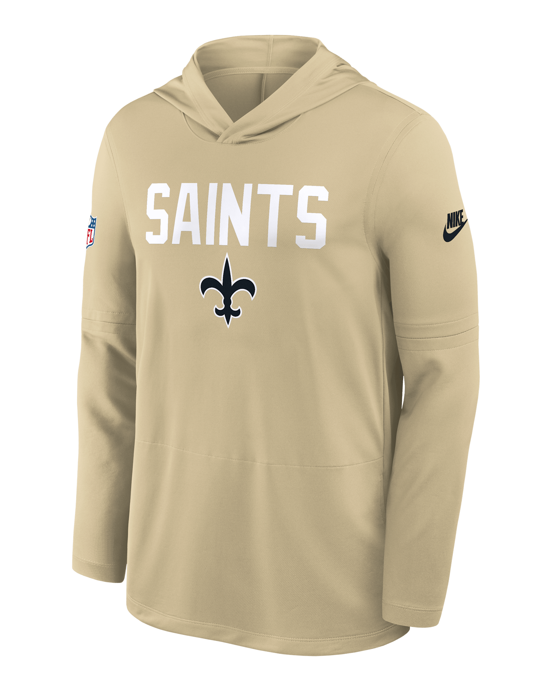 New Orleans Saints Pass Accuracy Men's Nike Dri-FIT NFL Long-Sleeve Hooded Top - Gold