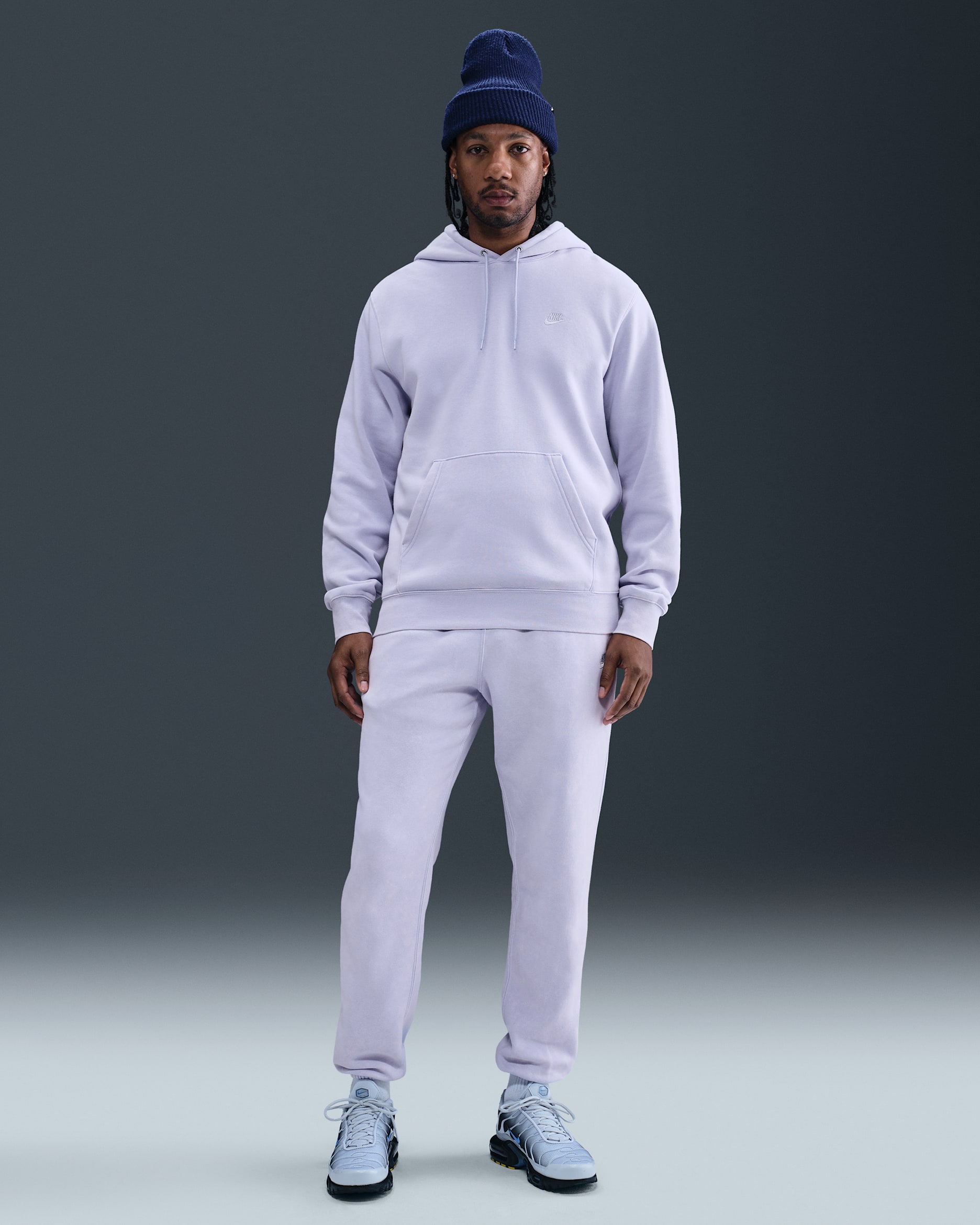 Nike Sportswear Club Men's Washed Cuffed Fleece Pants - Ghost/Ghost