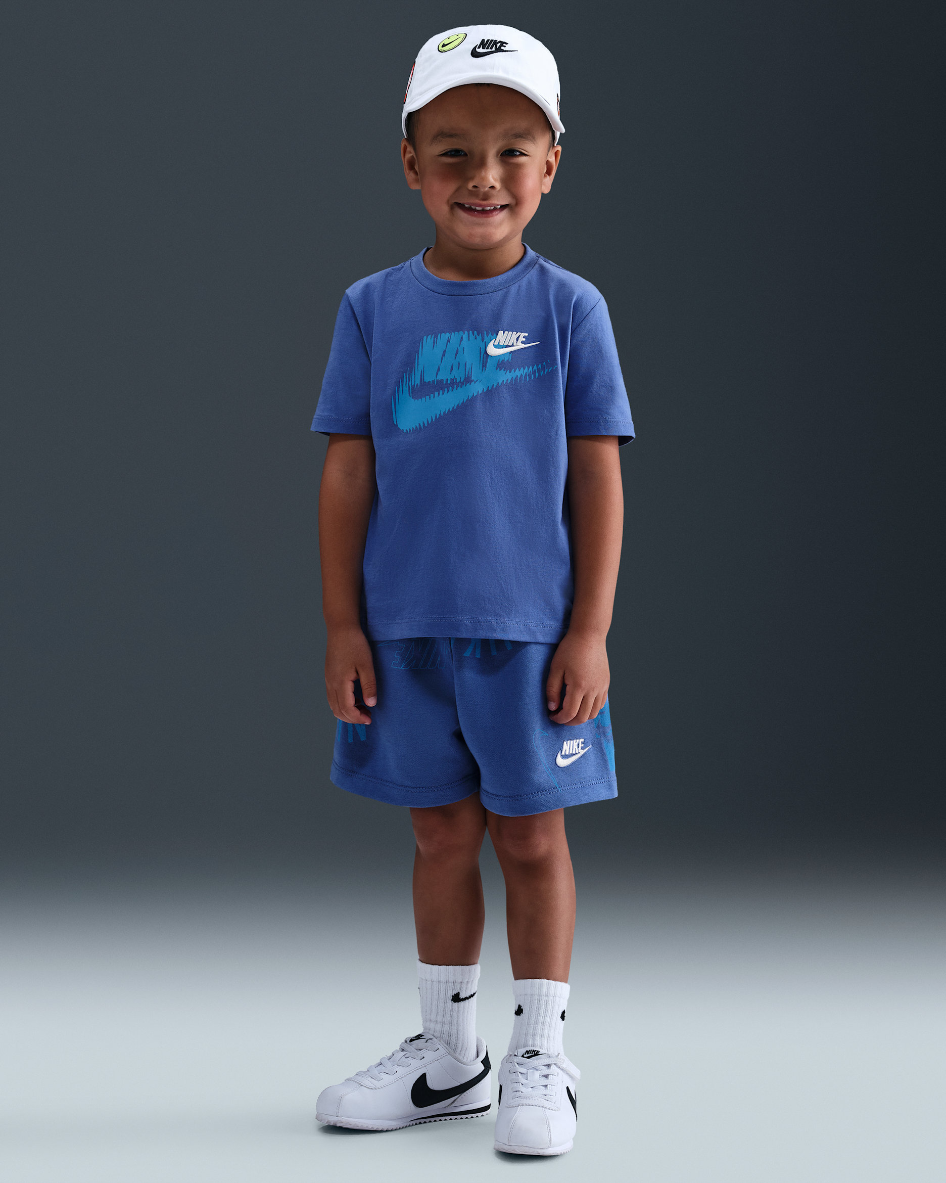 Conjunto de shorts Energy de dos piezas infantil Nike - Azul cometa