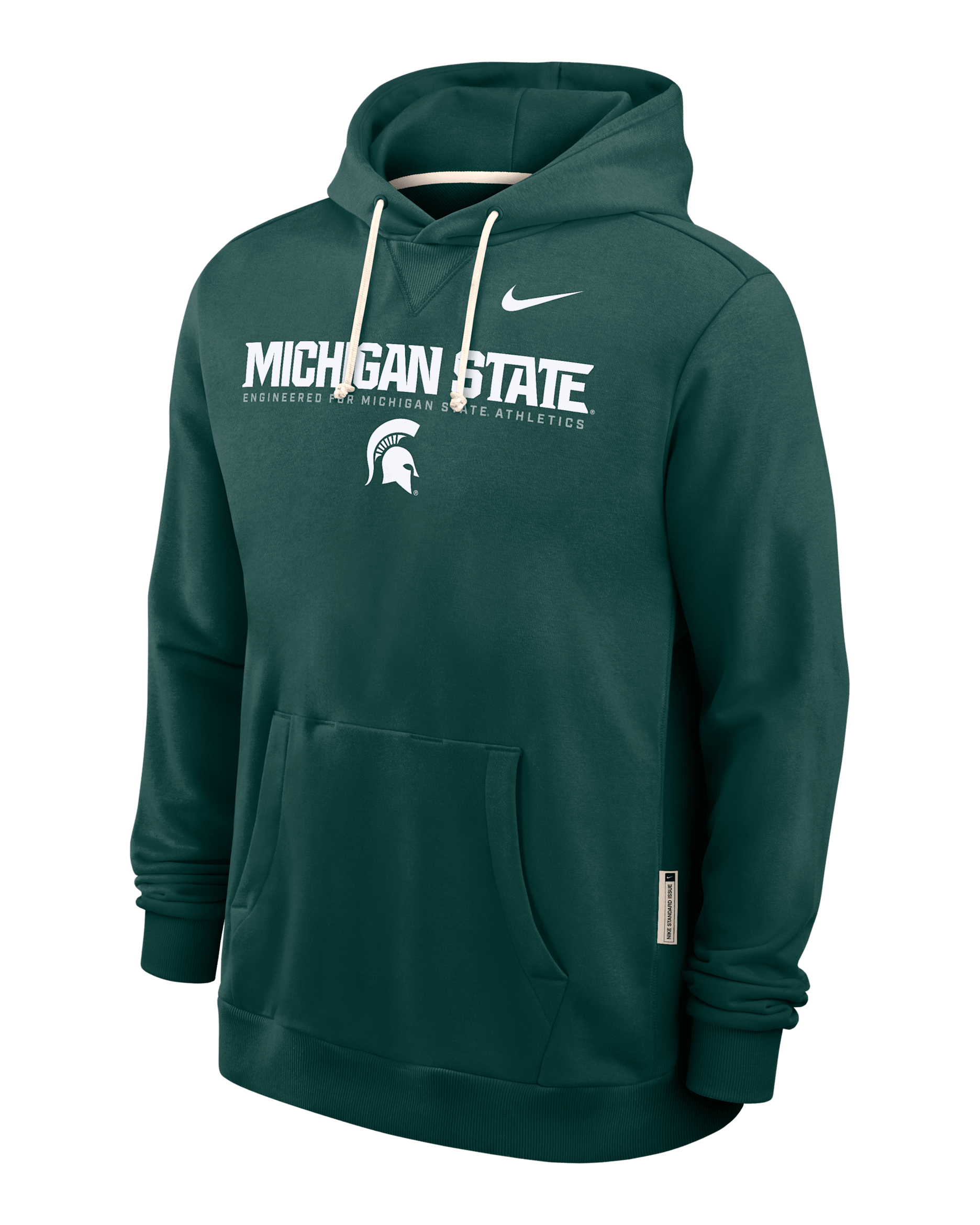 Michigan State Sideline Men's Nike Dri-FIT College Pullover Hoodie - Pro Green