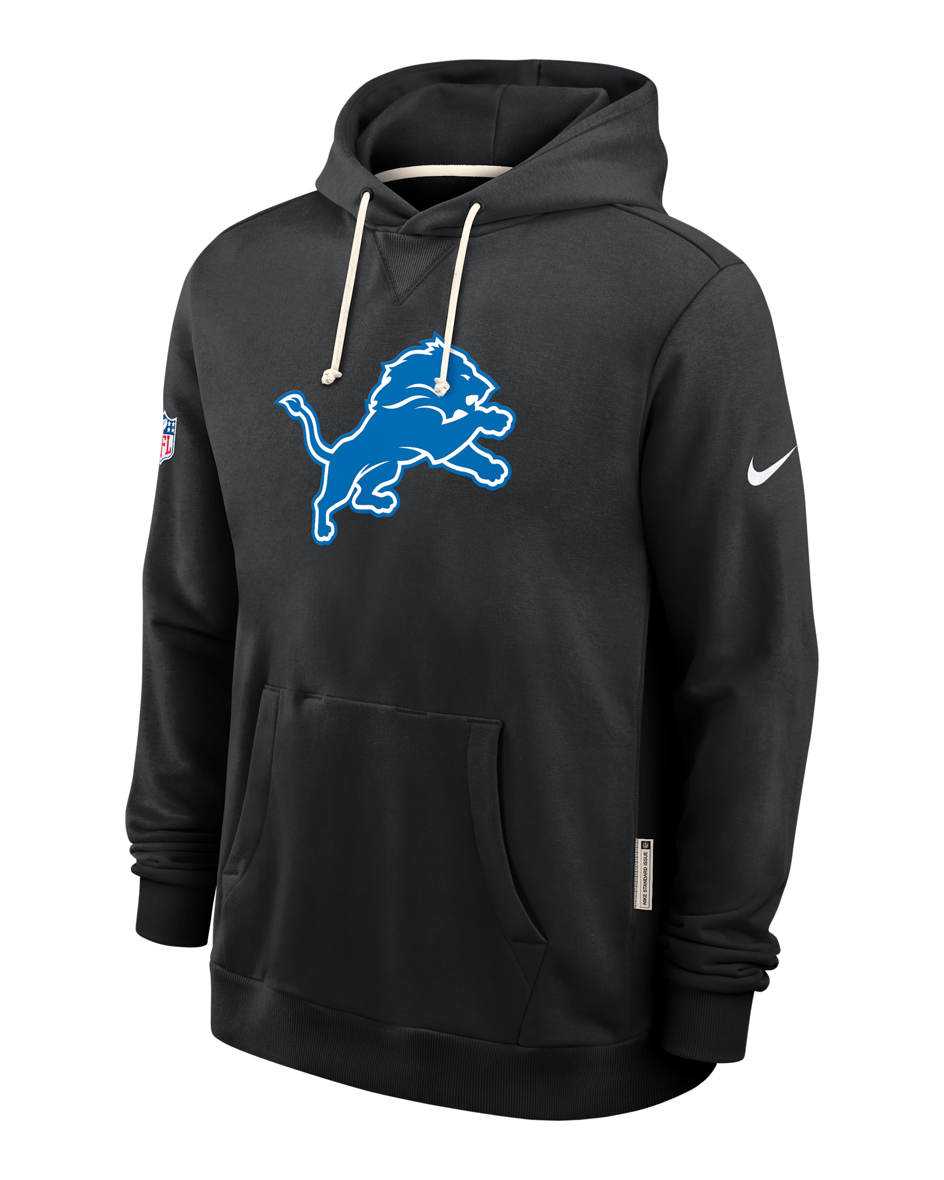 Detroit Lions Alt Offensive Set Play Sideline Men's Nike Dri-FIT NFL Pullover Hoodie - Black