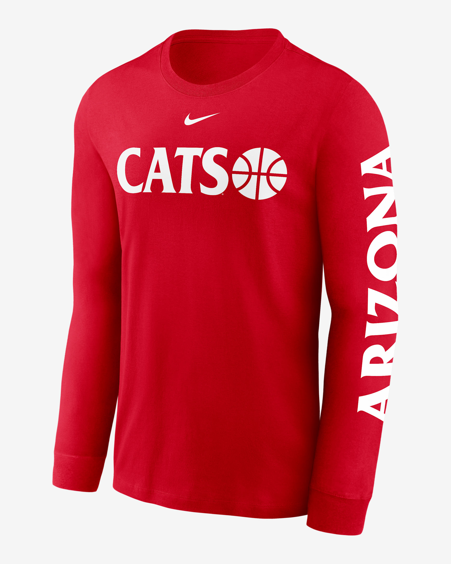 Arizona Wildcats Basketball Icon Men's Nike College Long-Sleeve T-Shirt - University Red