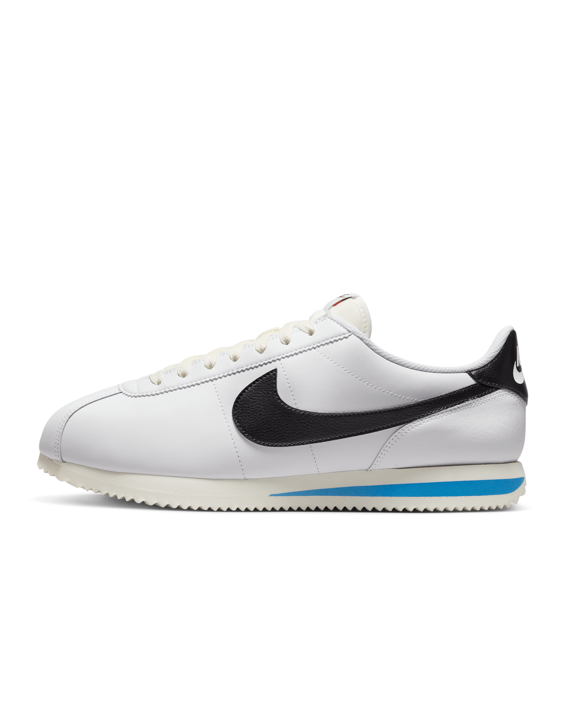Nike Cortez Leather Men's Shoes - White/Light Photo Blue/Sail/Black