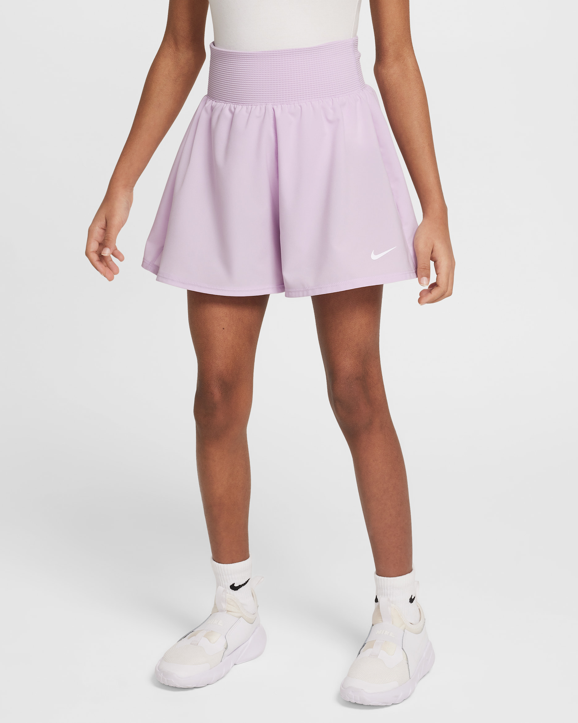 Shorts Dri-FIT para niña Nike - Muñeca/Blanco