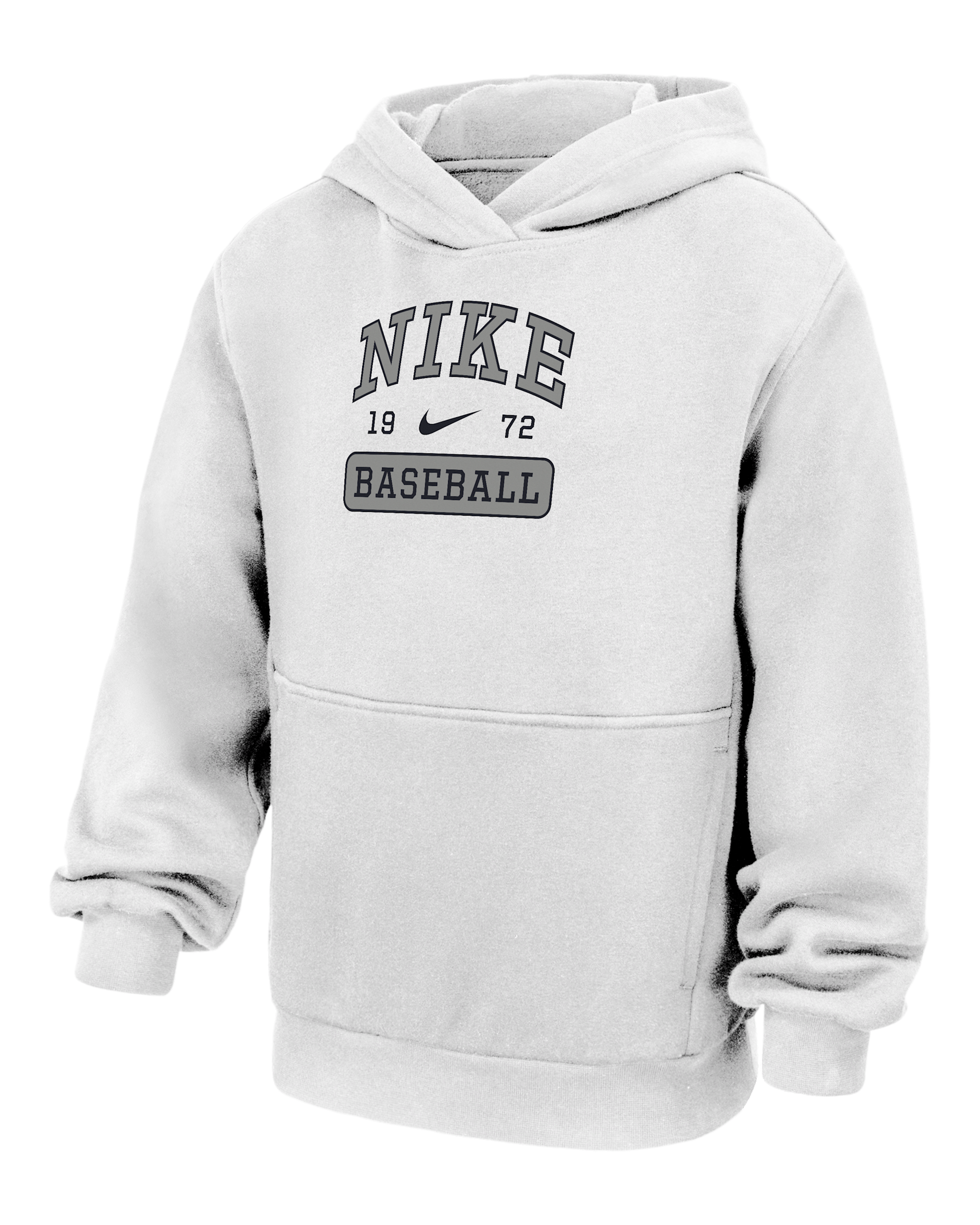 Sudadera con gorro sin cierre de béisbol para niños talla grande Nike Club Fleece - Blanco