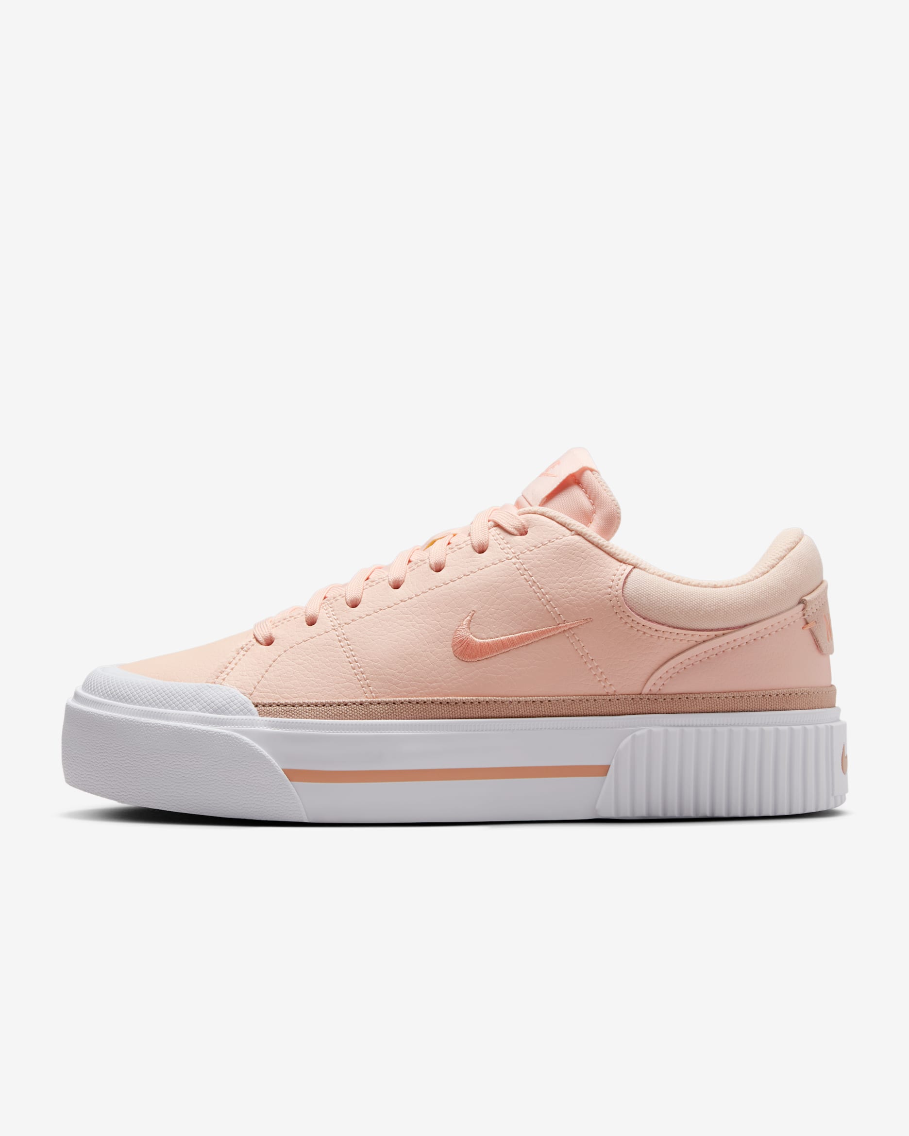 Tenis para mujer Nike Court Legacy Lift - Coral lavado/Blanco/Bronce rojo metálico/Ágata melocotón